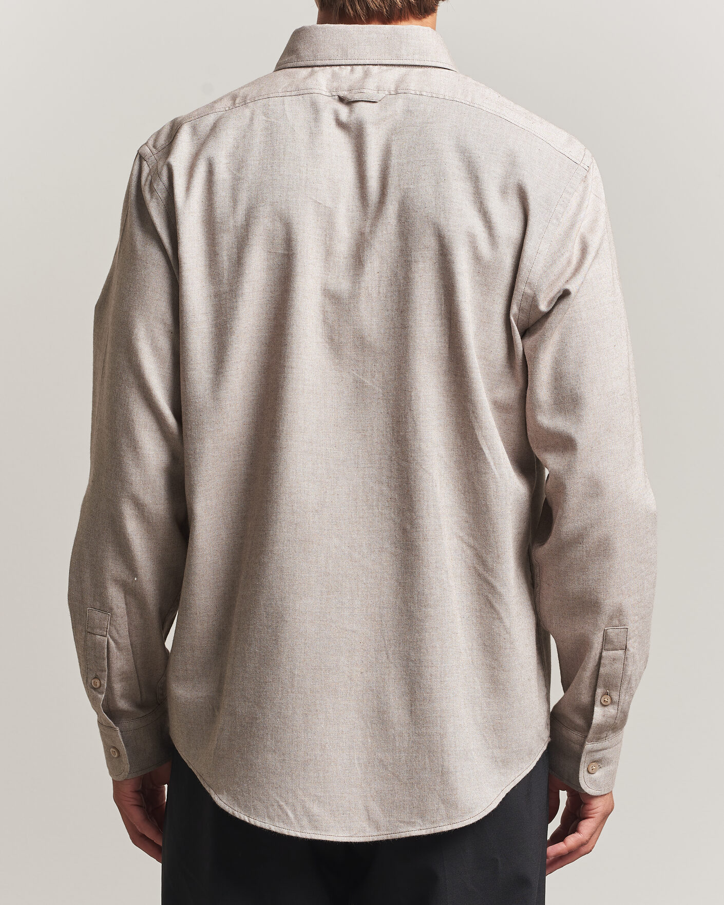 Hombres | Camisas | Filippa K | Zack Flannel Shirt Mid Brown