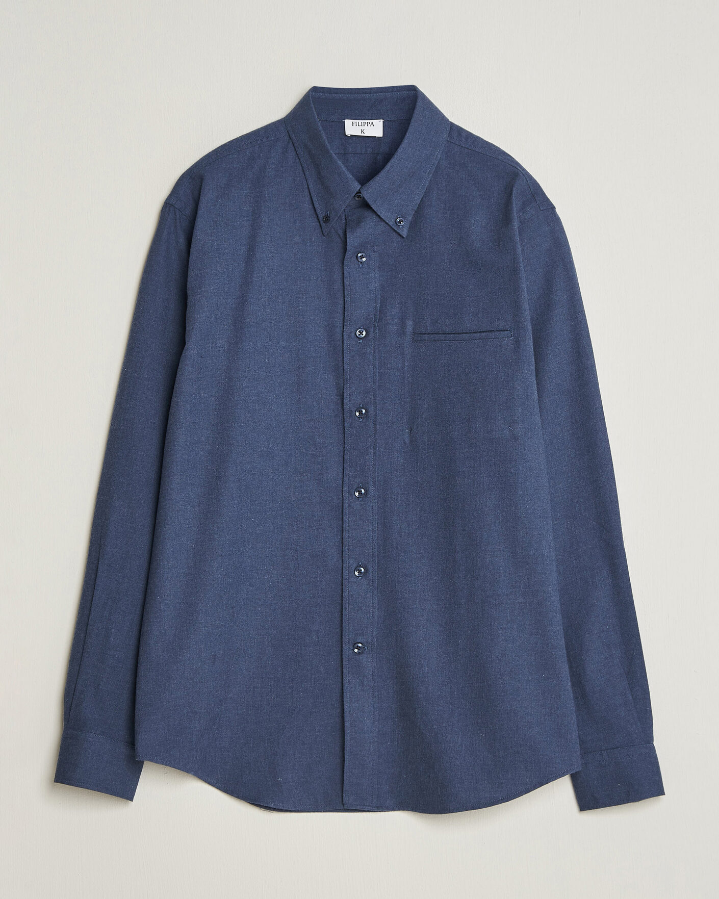 Hombres | Camisas | Filippa K | Zack Flannel Shirt Navy