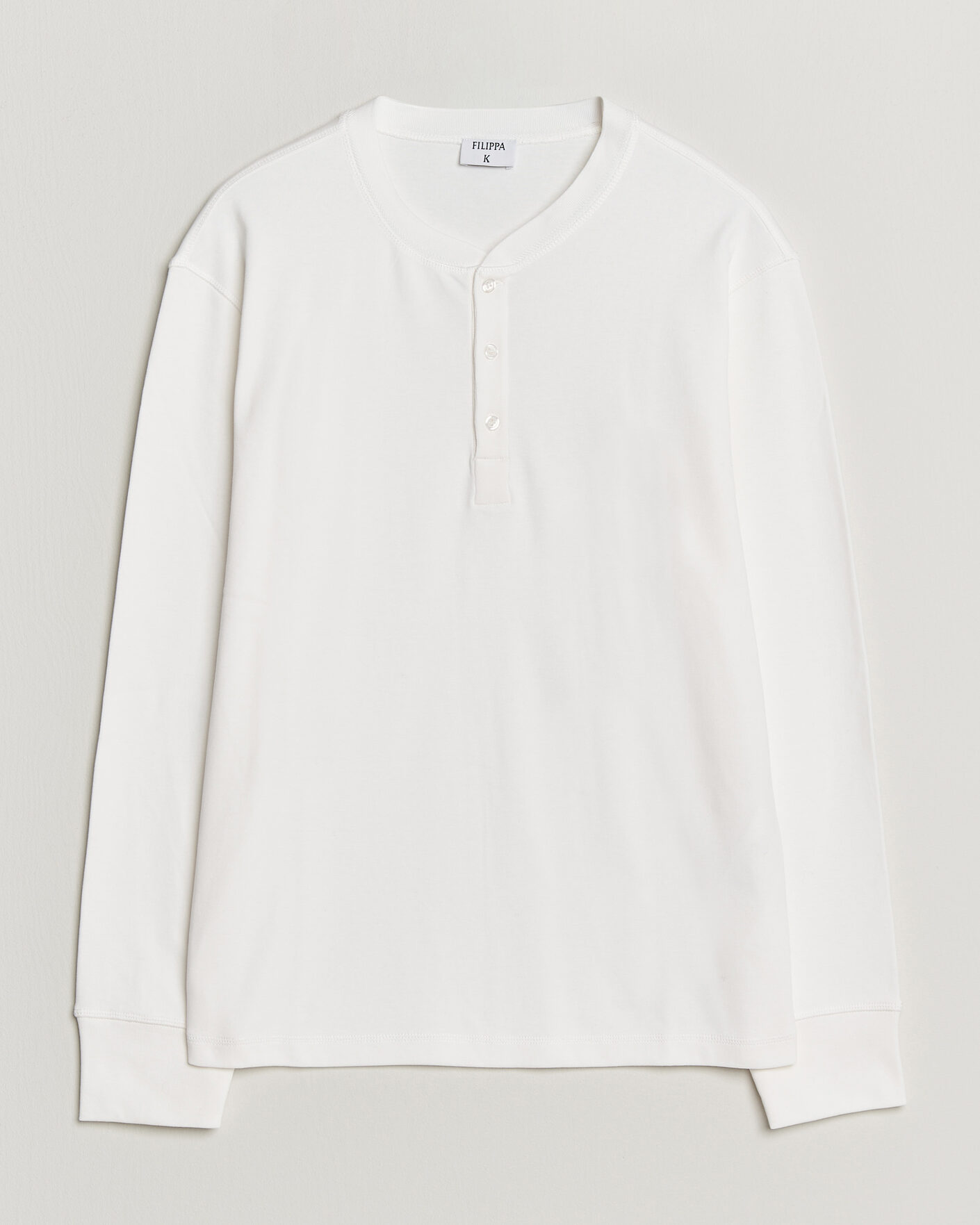 Hombres | Jerséis y prendas de punto | Filippa K | Cotton Rib Henley White