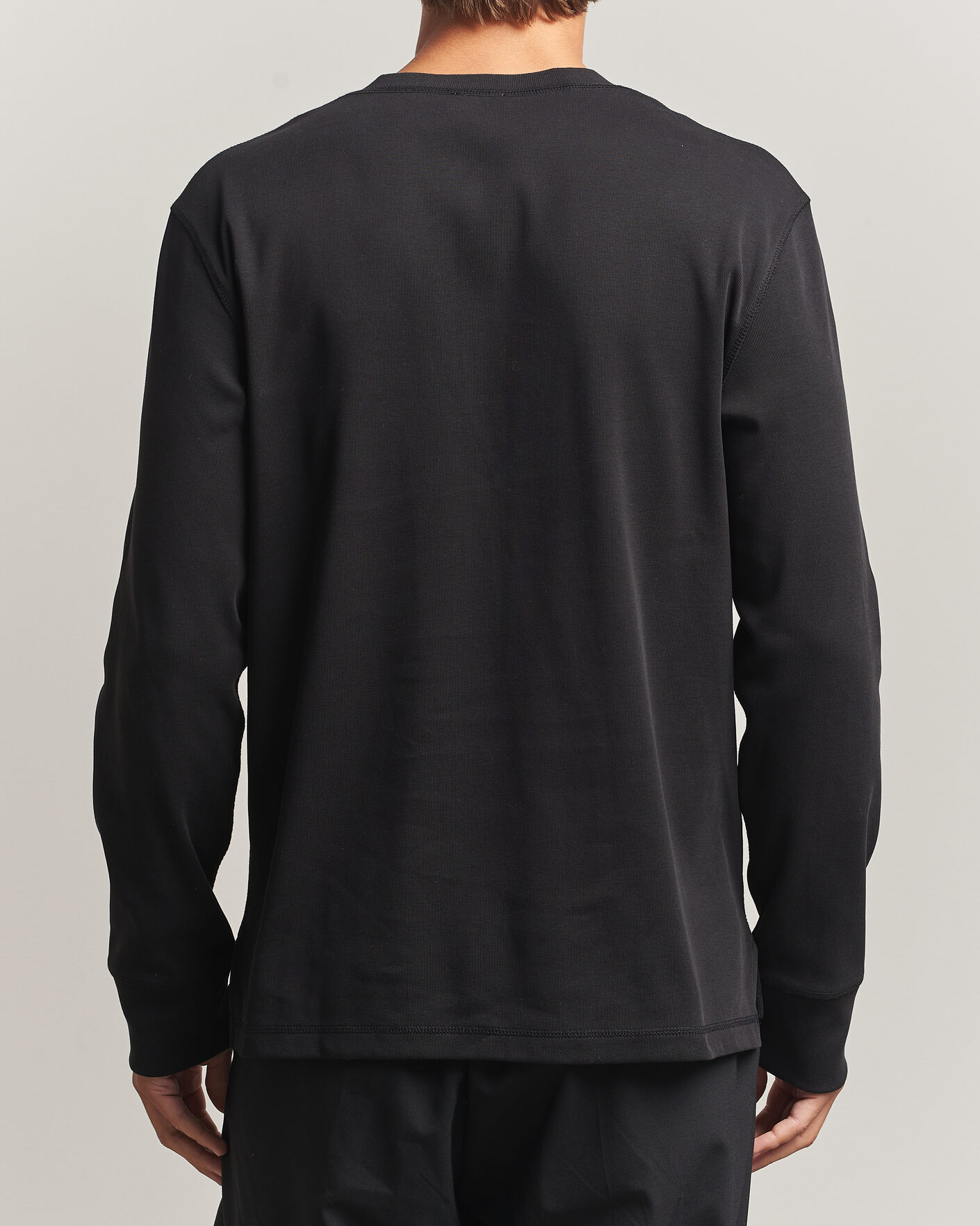 Hombres | Jerséis y prendas de punto | Filippa K | Cotton Rib Henley Black