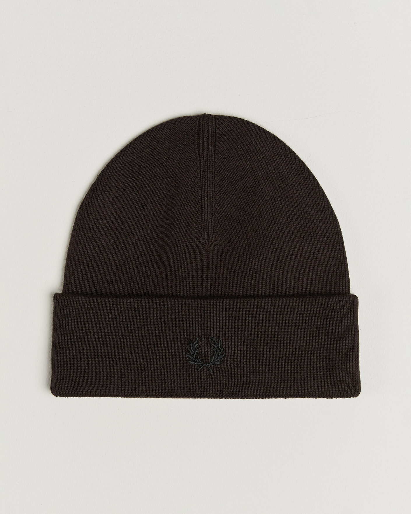 Hombres | Gorros | Fred Perry | Merino Wool Beanie Rich Brown