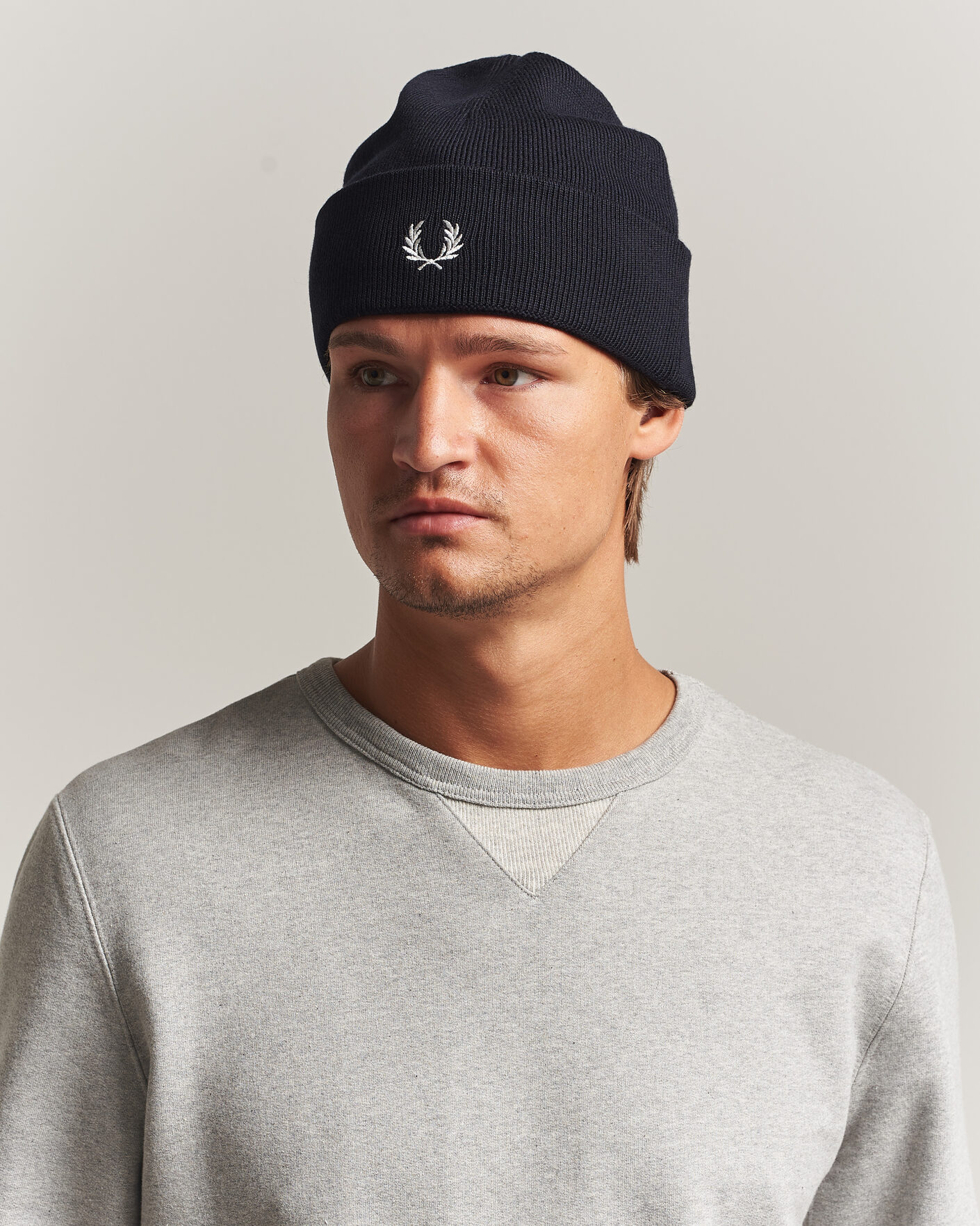 Hombres | Gorros | Fred Perry | Merino Wool Beanie Navy