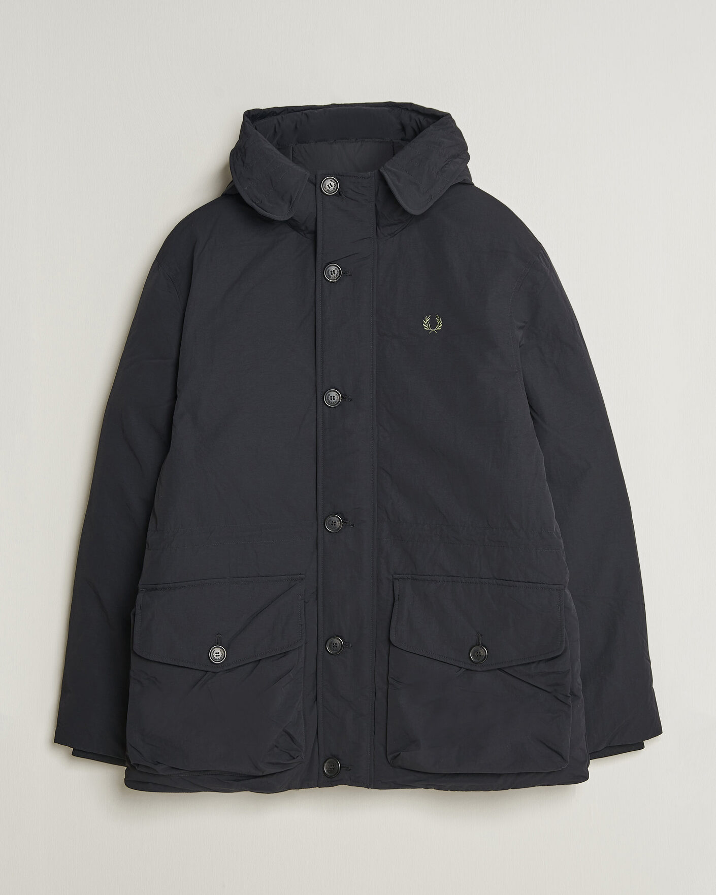 Hombres | Abrigos y chaquetas | Fred Perry | Padded Patch Pocket Parka Black