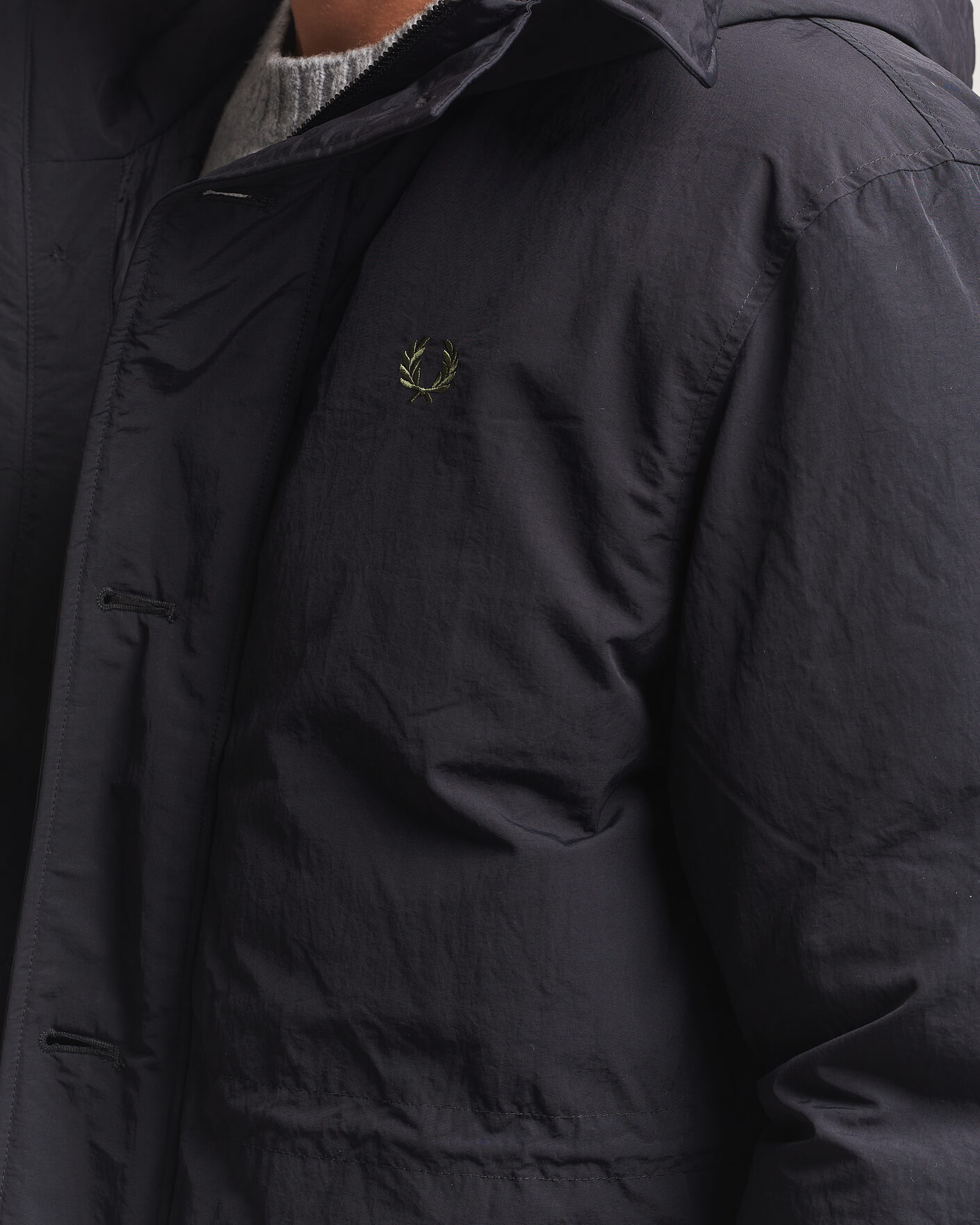 Hombres | Abrigos y chaquetas | Fred Perry | Padded Patch Pocket Parka Black