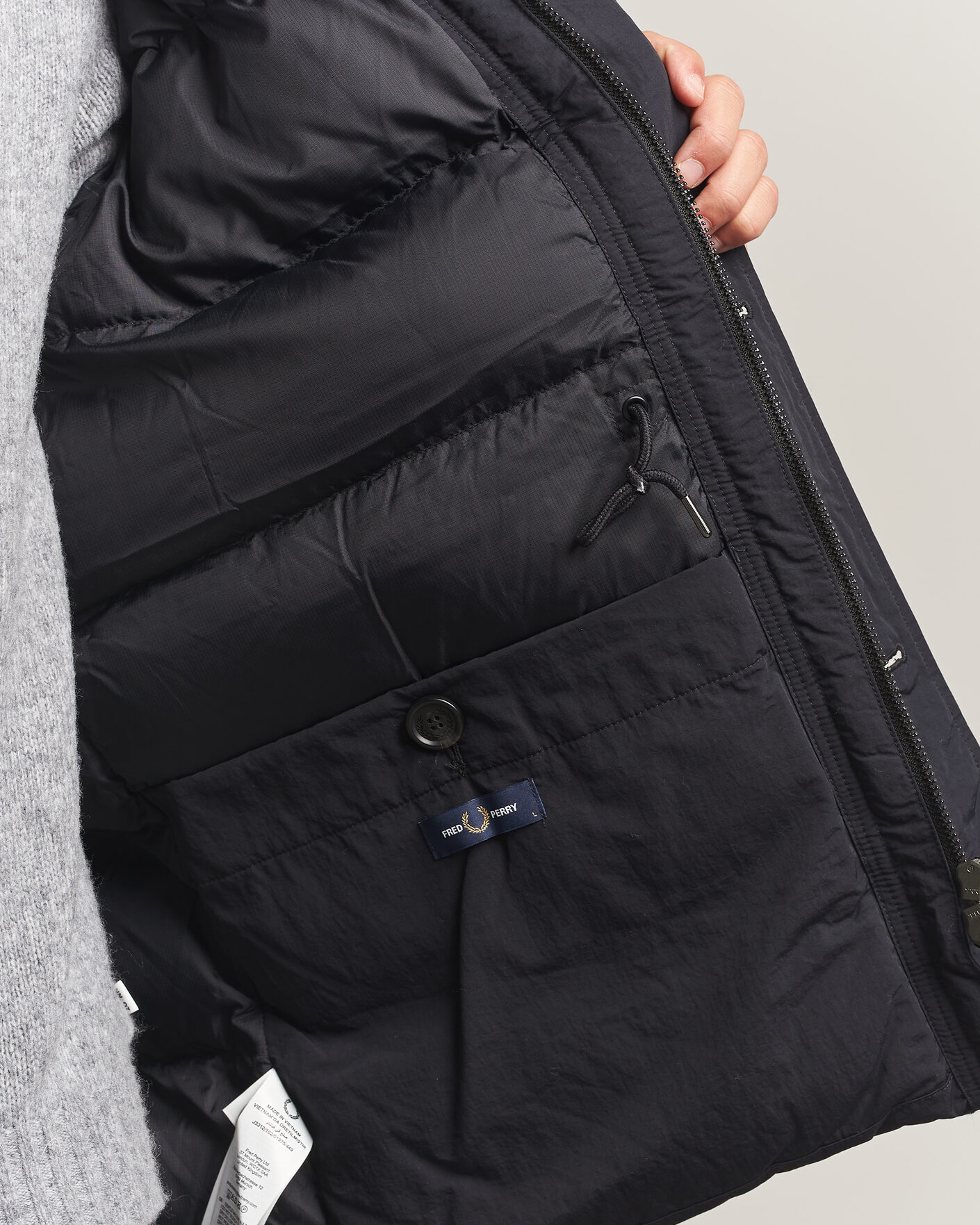 Hombres | Abrigos y chaquetas | Fred Perry | Padded Patch Pocket Parka Black