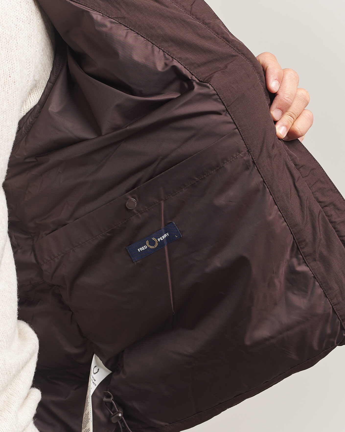 Hombres | Abrigos y chaquetas | Fred Perry | Raglan Sleeve Padded Jacket Rich Brown