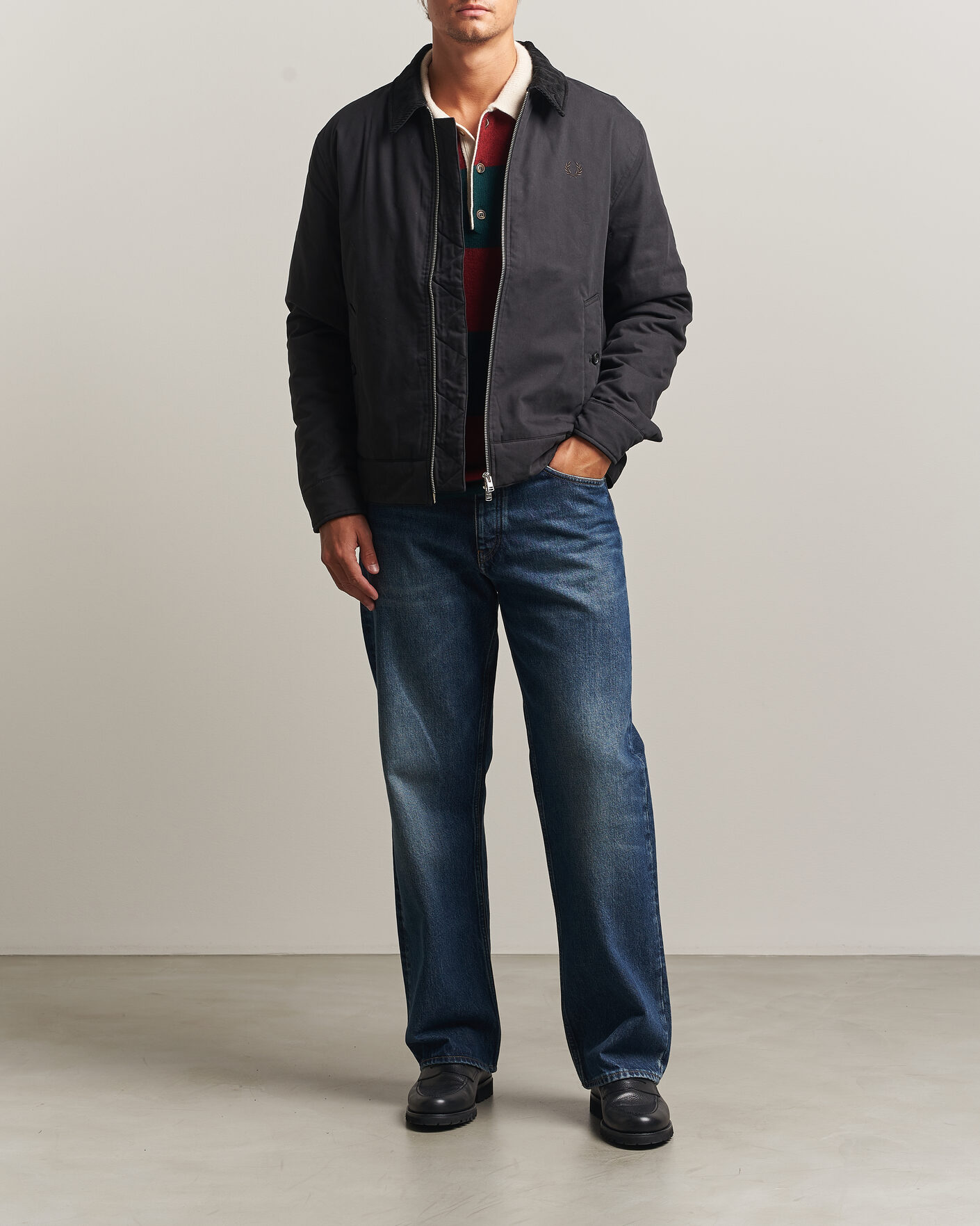Hombres | Abrigos y chaquetas | Fred Perry | Cotton Caban Jacket Black