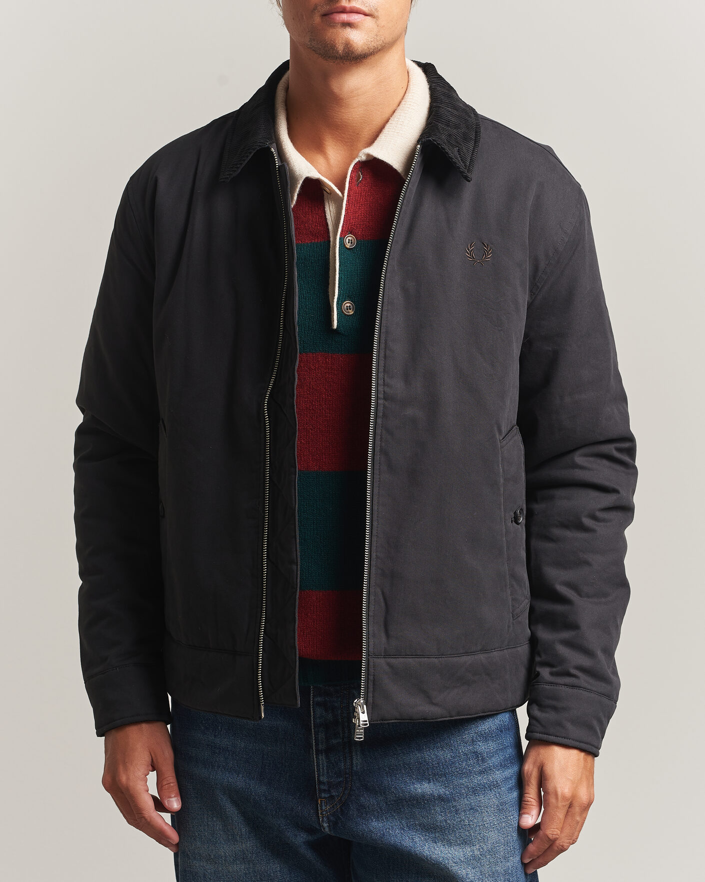 Hombres | Abrigos y chaquetas | Fred Perry | Cotton Caban Jacket Black
