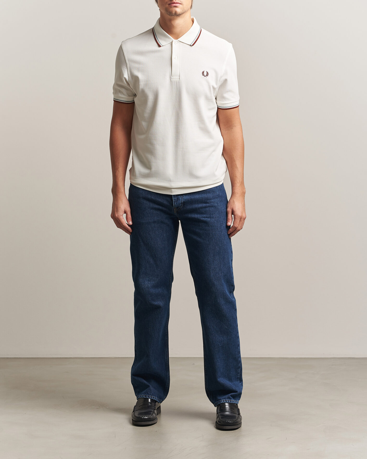 Hombres | Polos | Fred Perry | Twin Tipped Polo Shirt Ecru