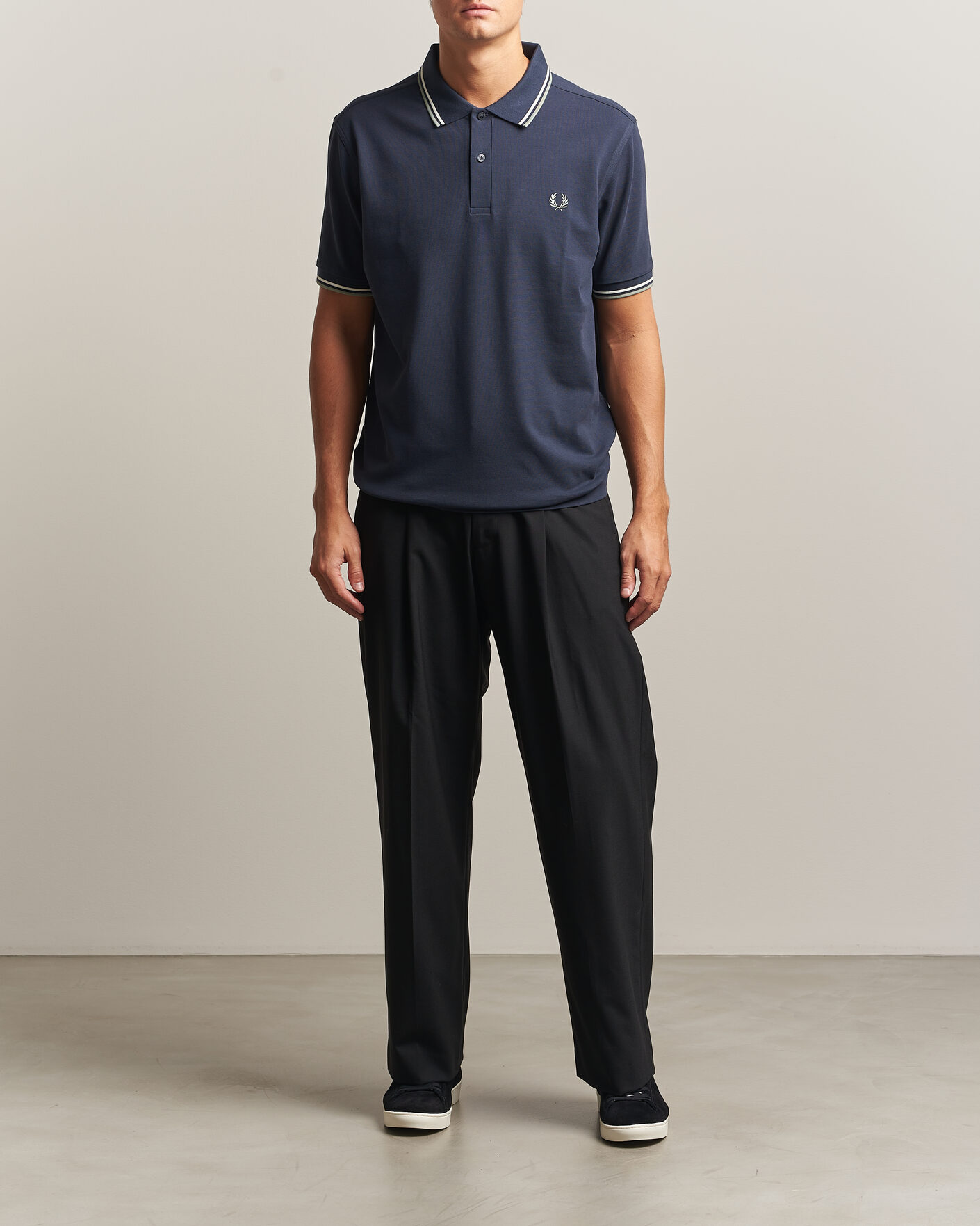 Hombres | Polos | Fred Perry | Twin Tipped Polo Shirt Dark Airforce