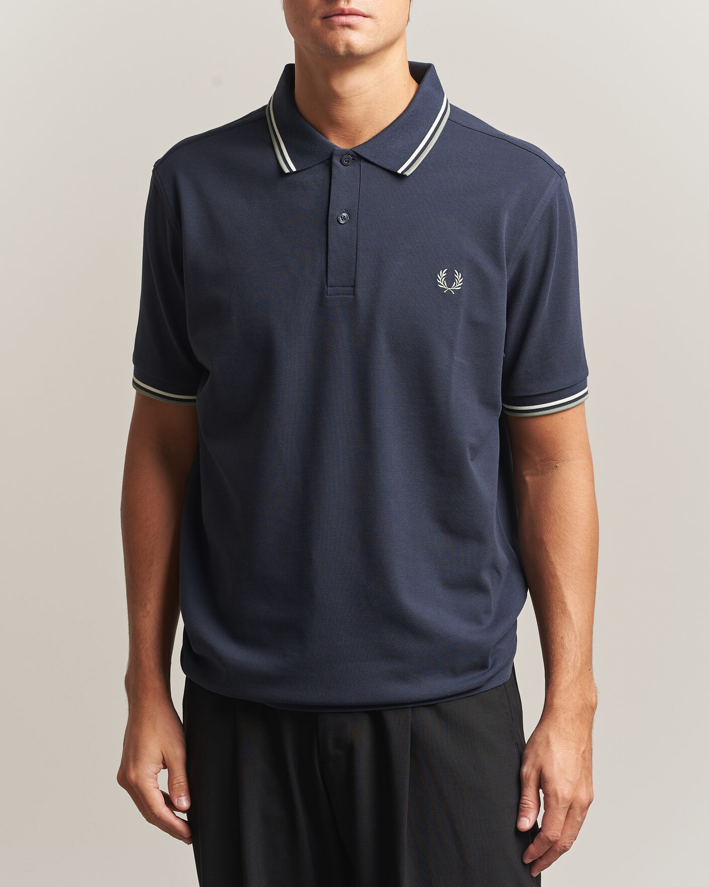 Hombres | Polos | Fred Perry | Twin Tipped Polo Shirt Dark Airforce