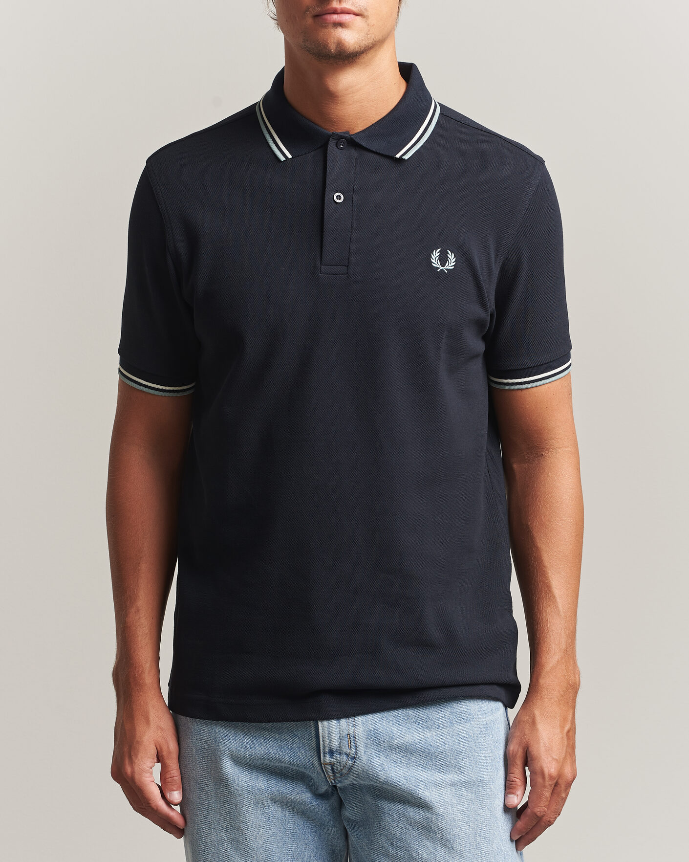 Hombres | Polos | Fred Perry | Twin Tipped Polo Shirt Navy