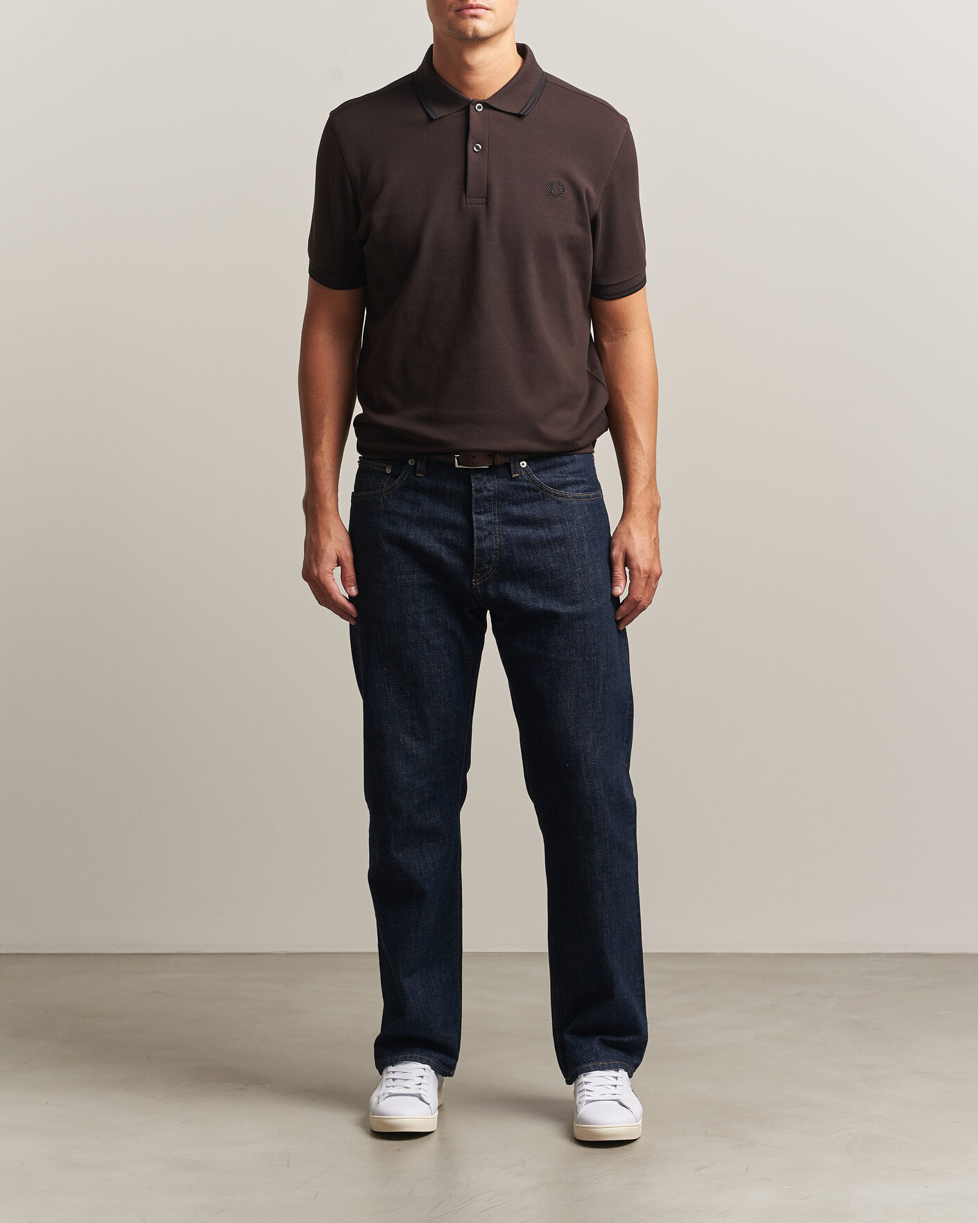Hombres | Polos | Fred Perry | Twin Tipped Polo Shirt Rich Brown