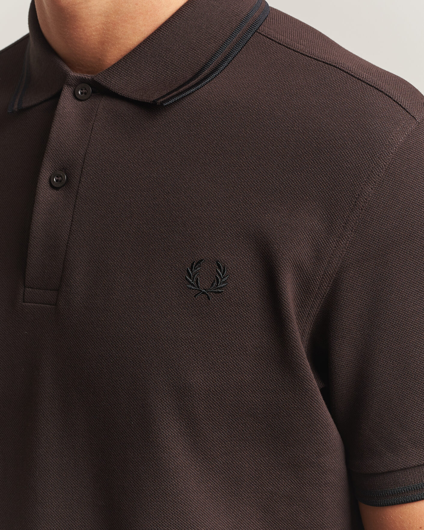 Hombres | Polos | Fred Perry | Twin Tipped Polo Shirt Rich Brown