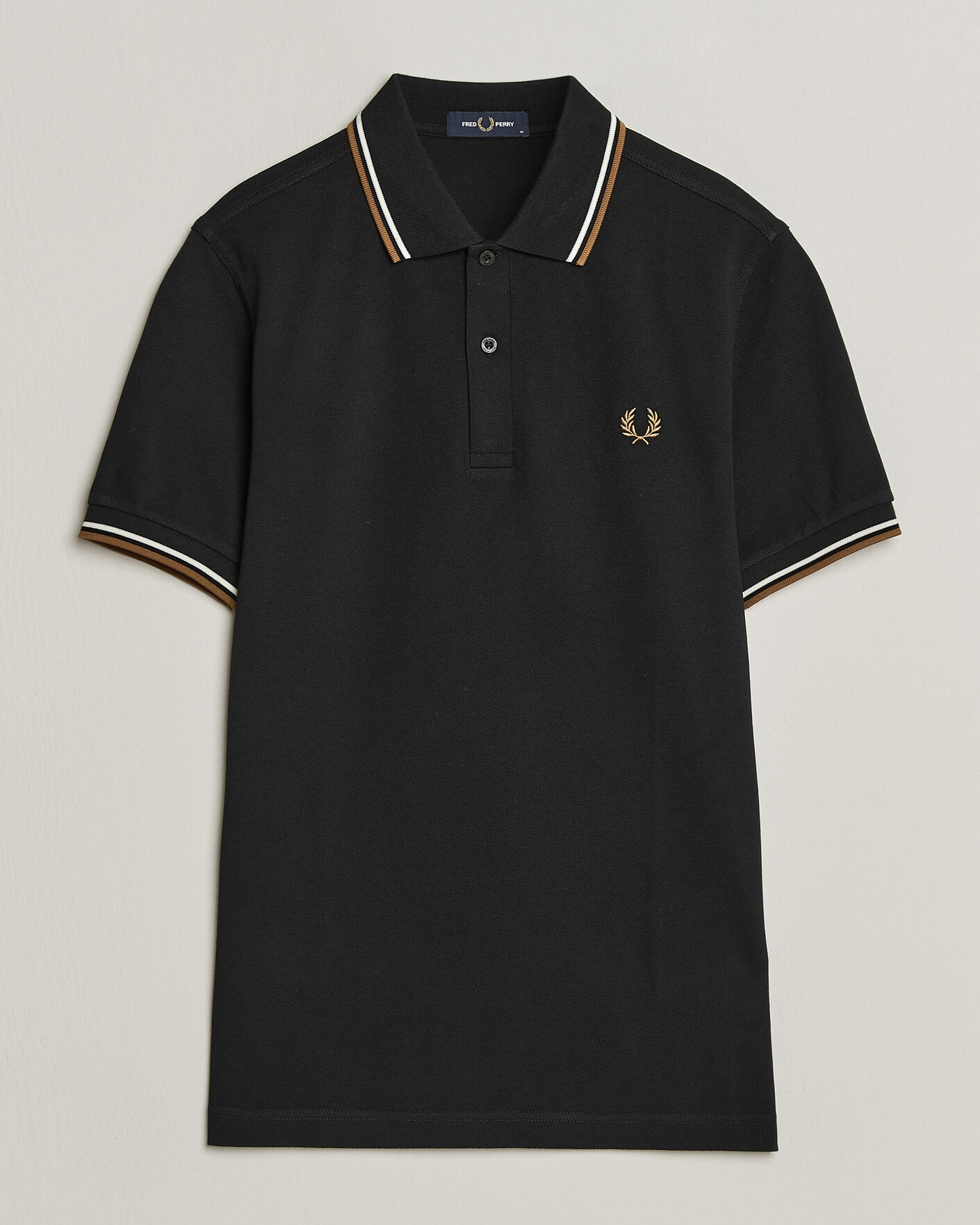 Hombres | Polos | Fred Perry | Twin Tipped Polo Shirt Black