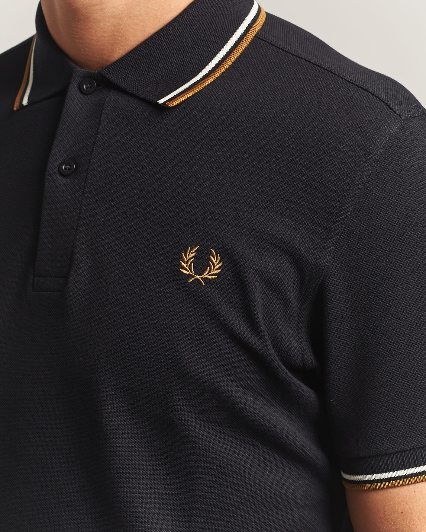 Hombres | Polos | Fred Perry | Twin Tipped Polo Shirt Black