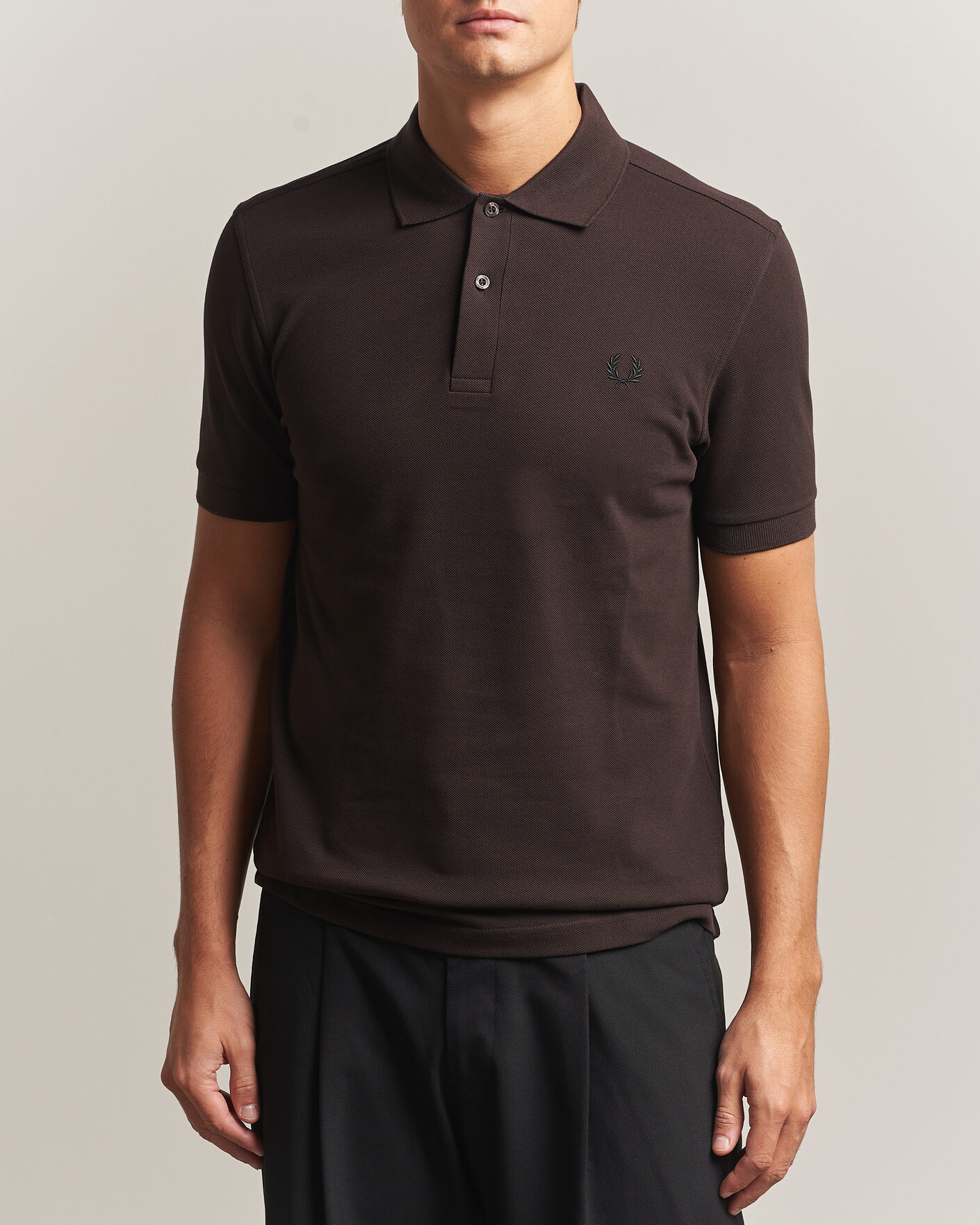 Hombres | Polos | Fred Perry | Plain Polo Shirt Night Rich Brown