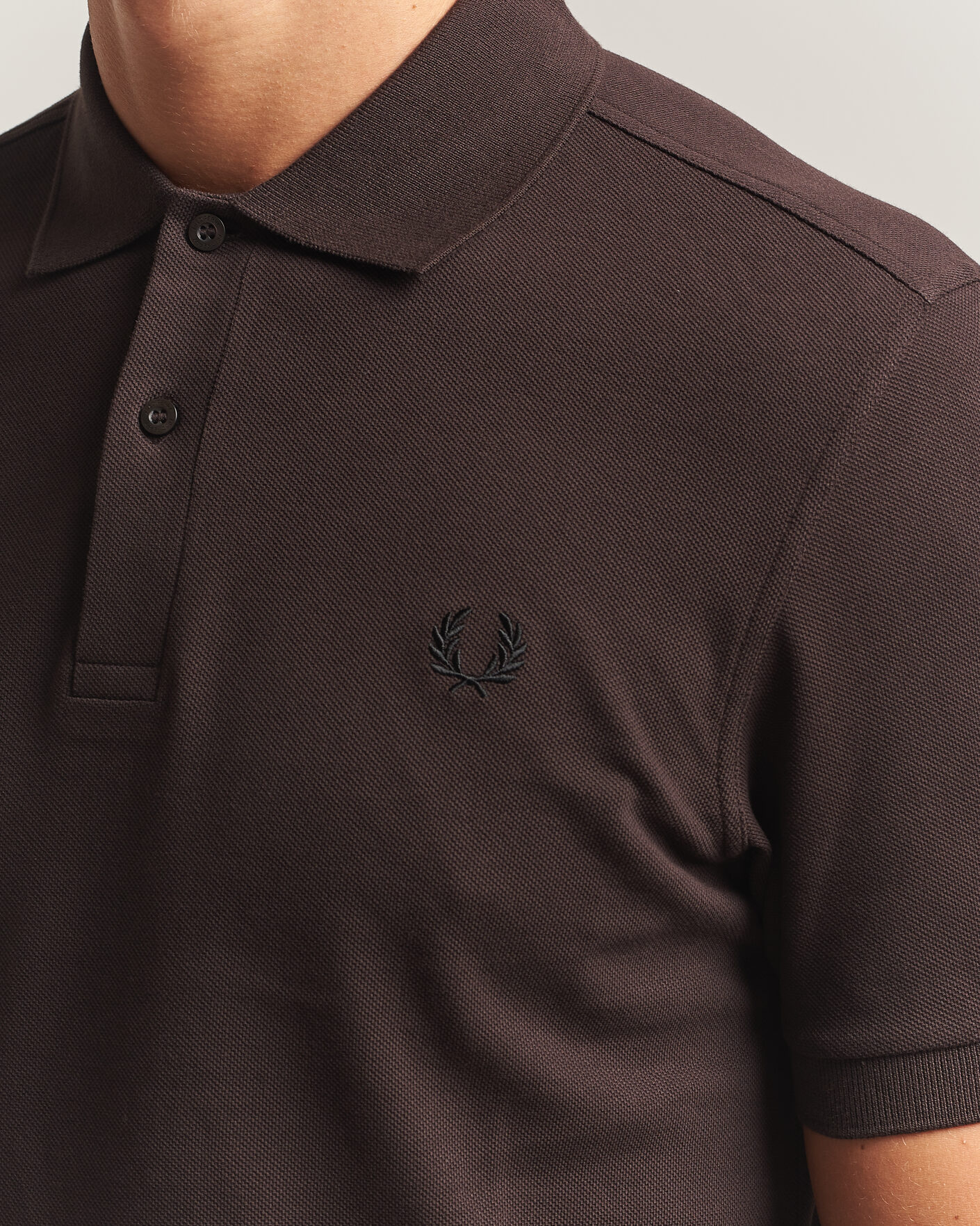Hombres | Polos | Fred Perry | Plain Polo Shirt Night Rich Brown