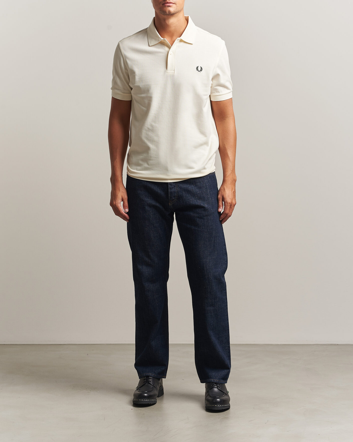 Hombres | Polos | Fred Perry | Plain Polo Shirt Night Ecru