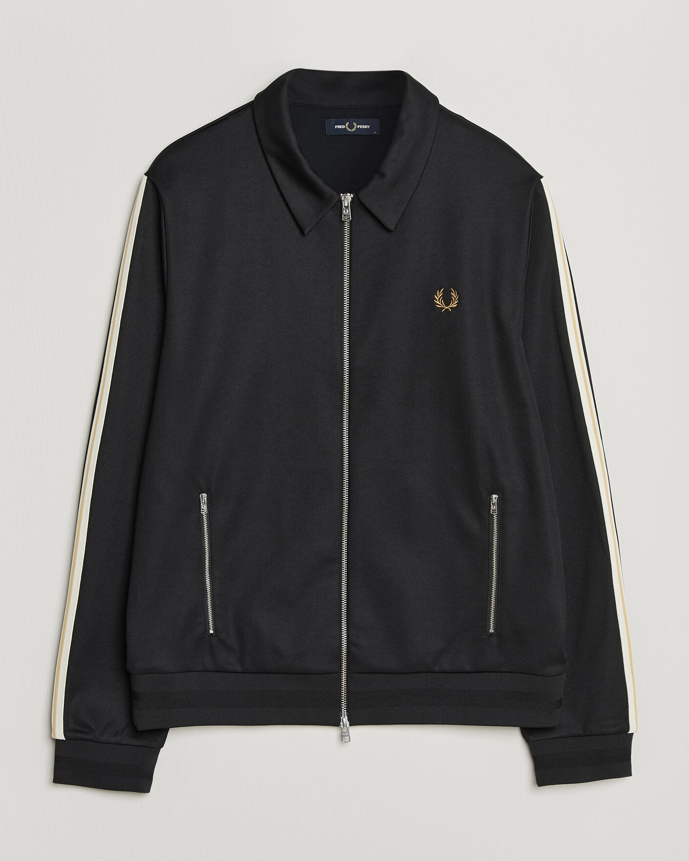 Hombres | Jerséis y prendas de punto | Fred Perry | Tipped Taped Track Jacket Black