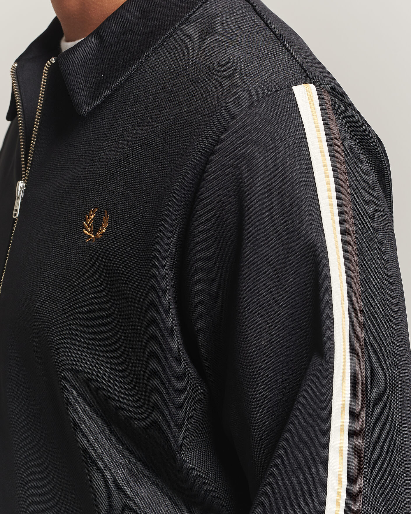 Hombres | Jerséis y prendas de punto | Fred Perry | Tipped Taped Track Jacket Black