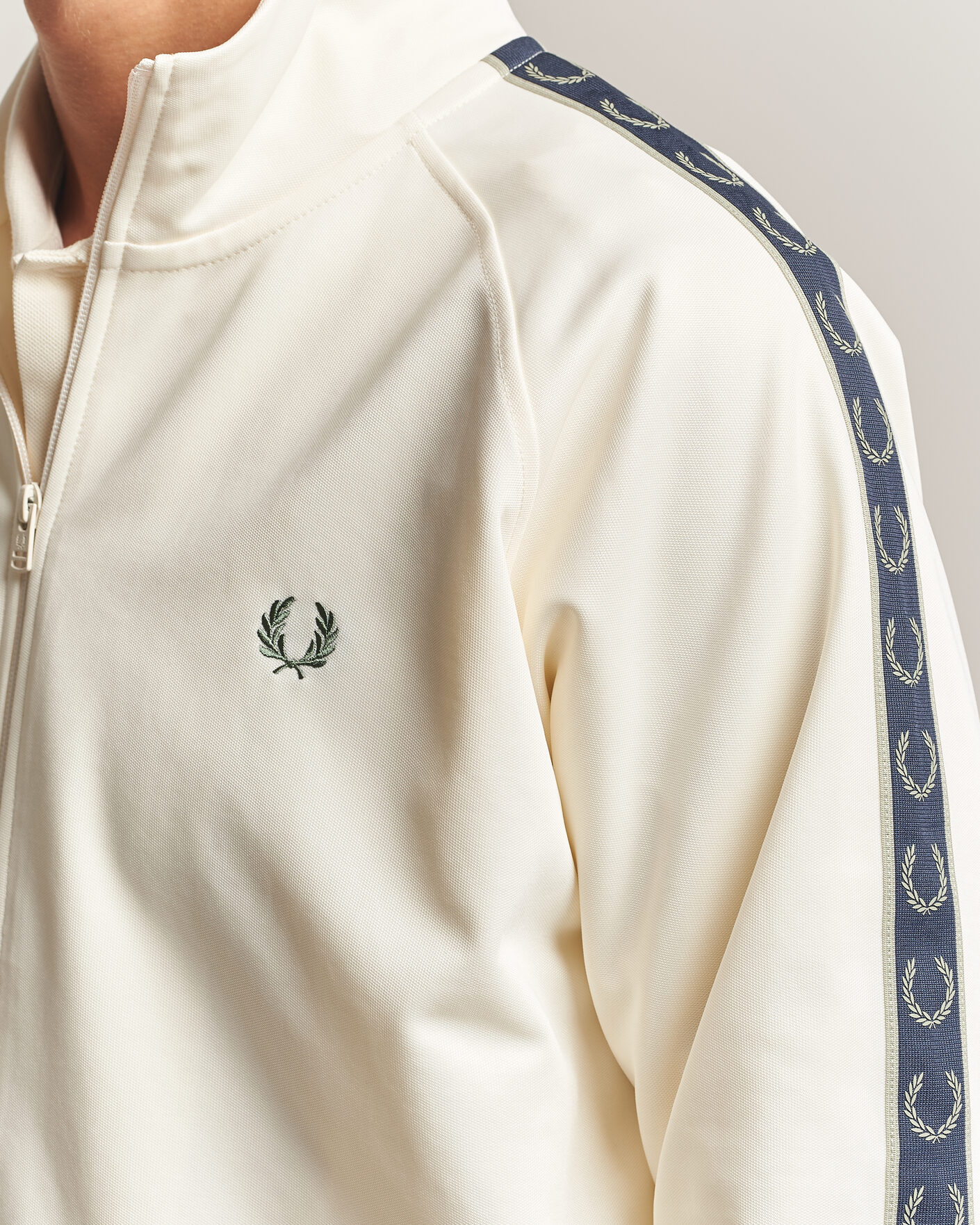Hombres | Jerséis y prendas de punto | Fred Perry | Taped Track Jacket Ecru