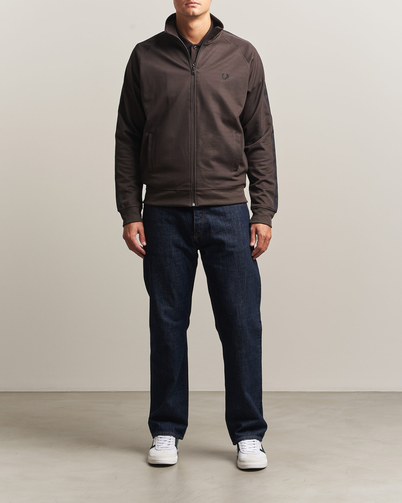 Hombres | Jerséis y prendas de punto | Fred Perry | Taped Track Jacket Rich Brown