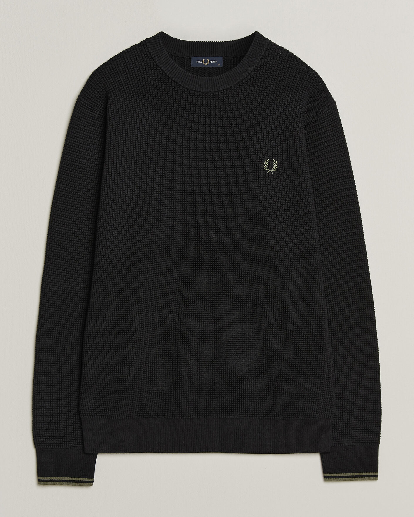 Hombres | Jerséis y prendas de punto | Fred Perry | Waffle Stitch Jumper Black