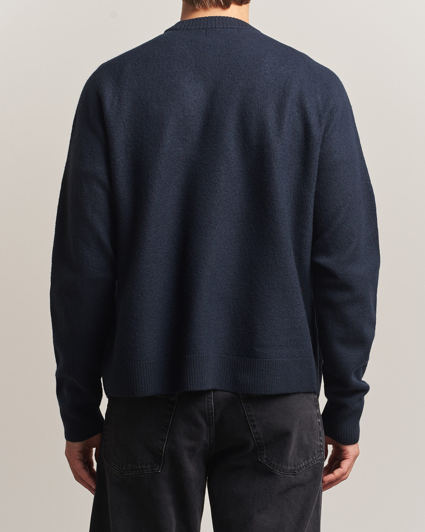 Hombres | Jerséis y prendas de punto | Fred Perry | Wool Saddle Sleeve Cardigan Navy