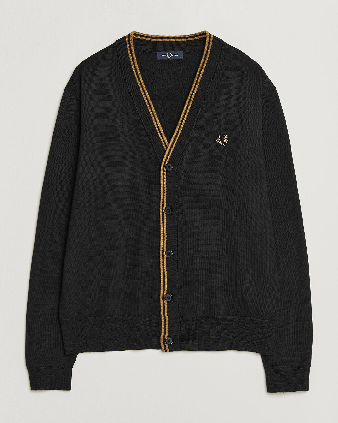 Hombres | Jerséis y prendas de punto | Fred Perry | Classic Knitted Cardigan Black