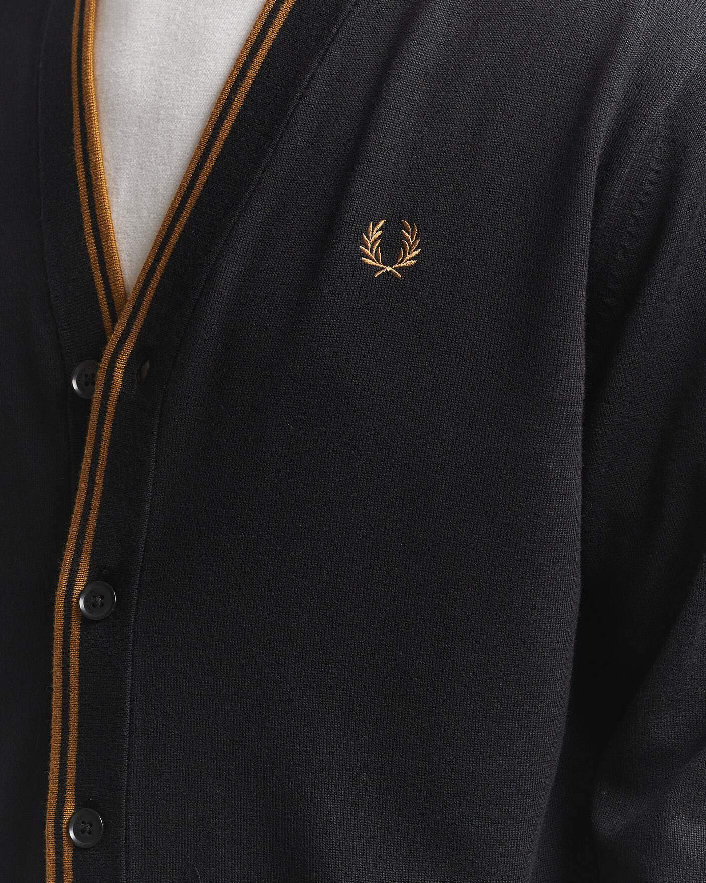 Hombres | Jerséis y prendas de punto | Fred Perry | Classic Knitted Cardigan Black