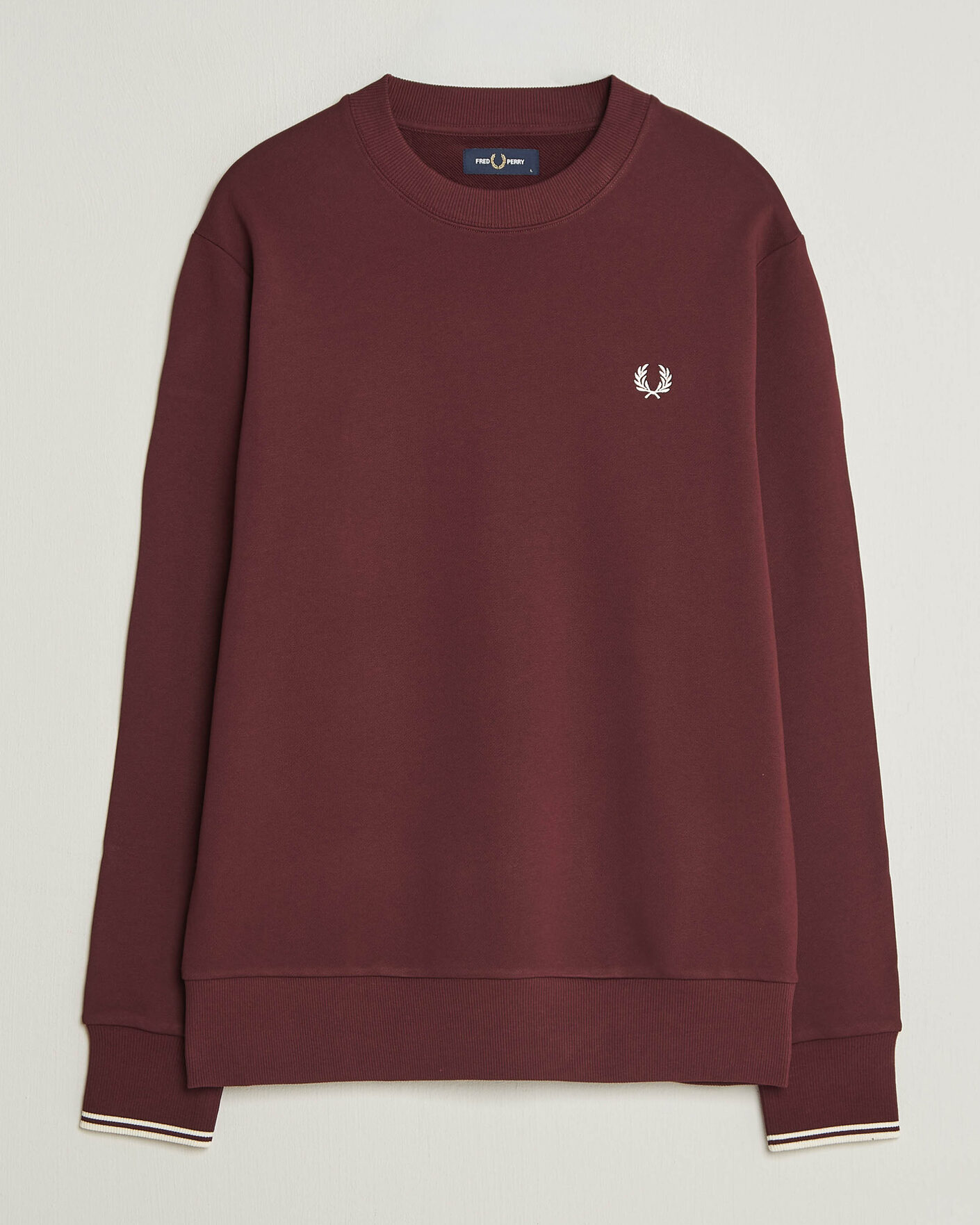 Hombres | Jerséis y prendas de punto | Fred Perry | Crew Neck Sweatshirt Oxblood