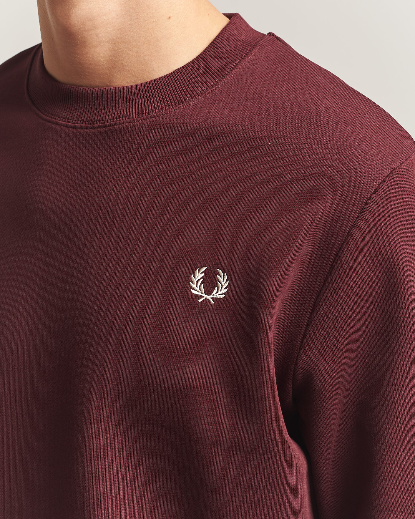 Hombres | Jerséis y prendas de punto | Fred Perry | Crew Neck Sweatshirt Oxblood