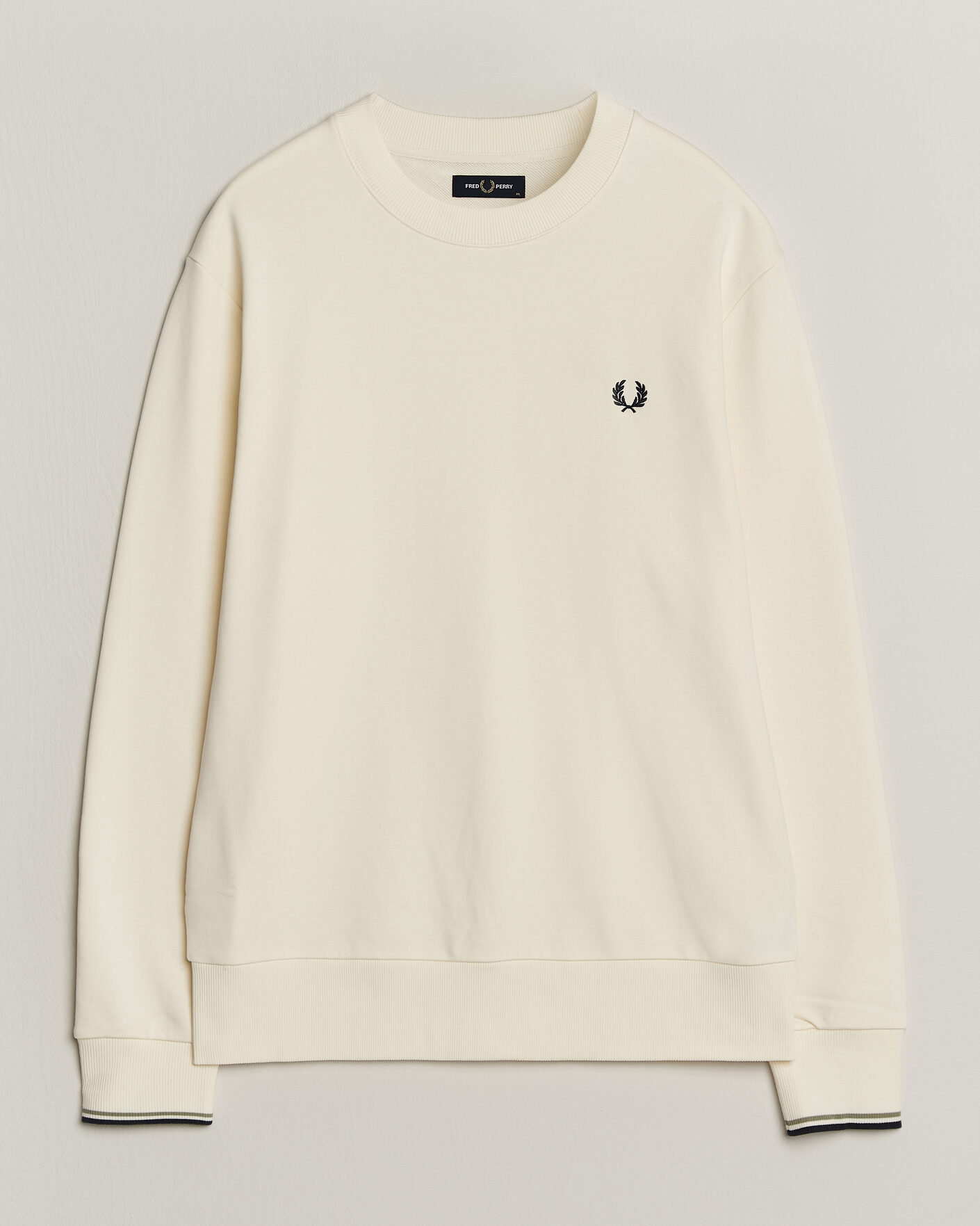 Hombres | Jerséis y prendas de punto | Fred Perry | Crew Neck Sweatshirt Ecru