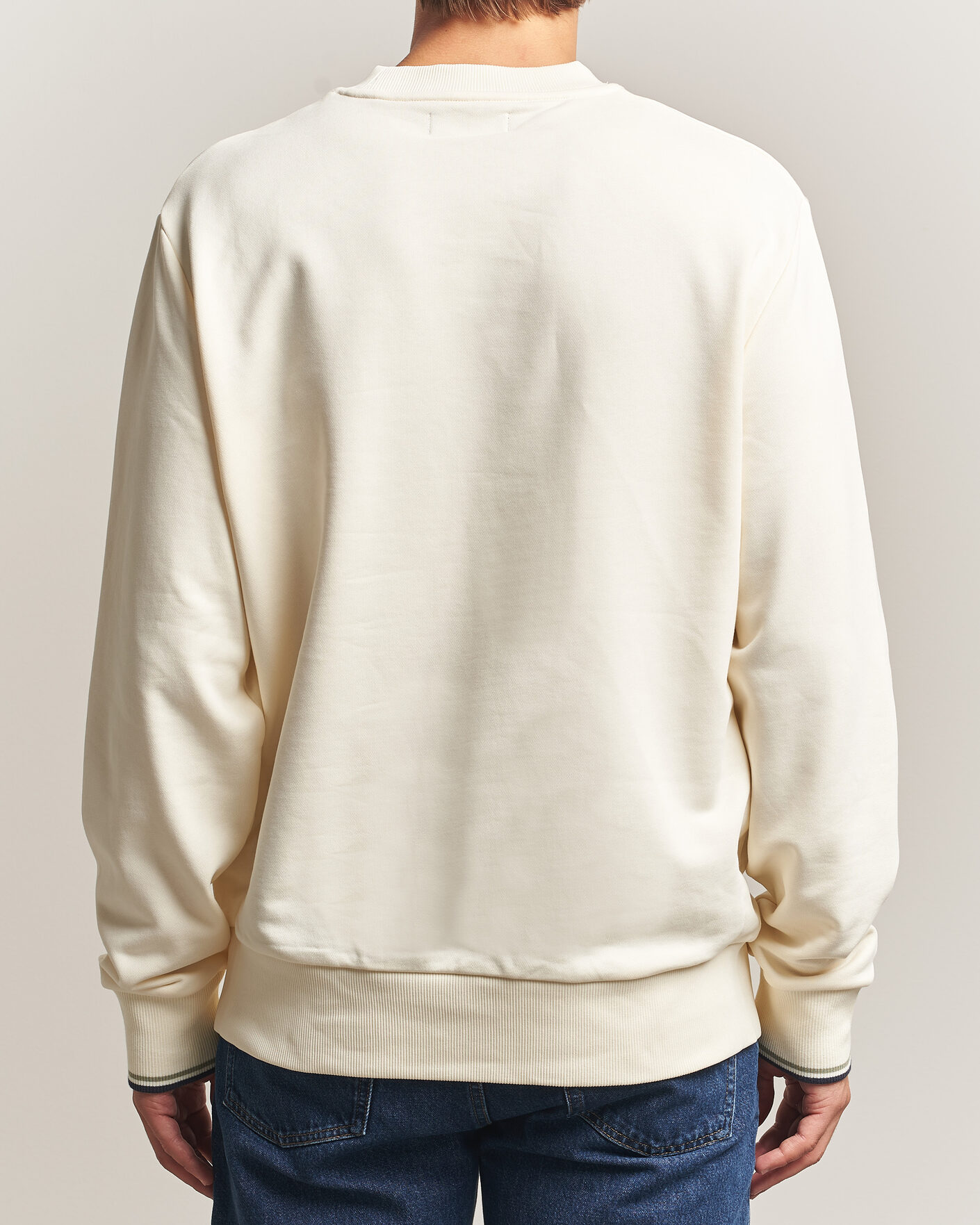 Hombres | Jerséis y prendas de punto | Fred Perry | Crew Neck Sweatshirt Ecru