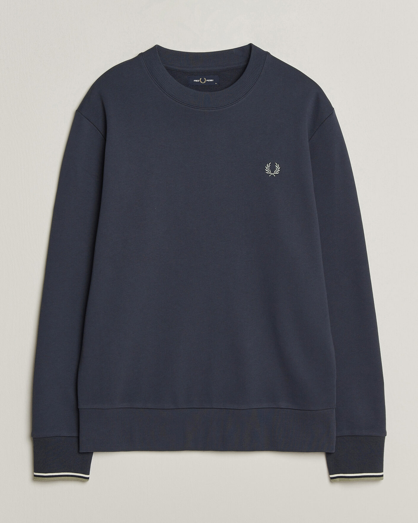 Hombres | Jerséis y prendas de punto | Fred Perry | Crew Neck Sweatshirt Dark Airforce
