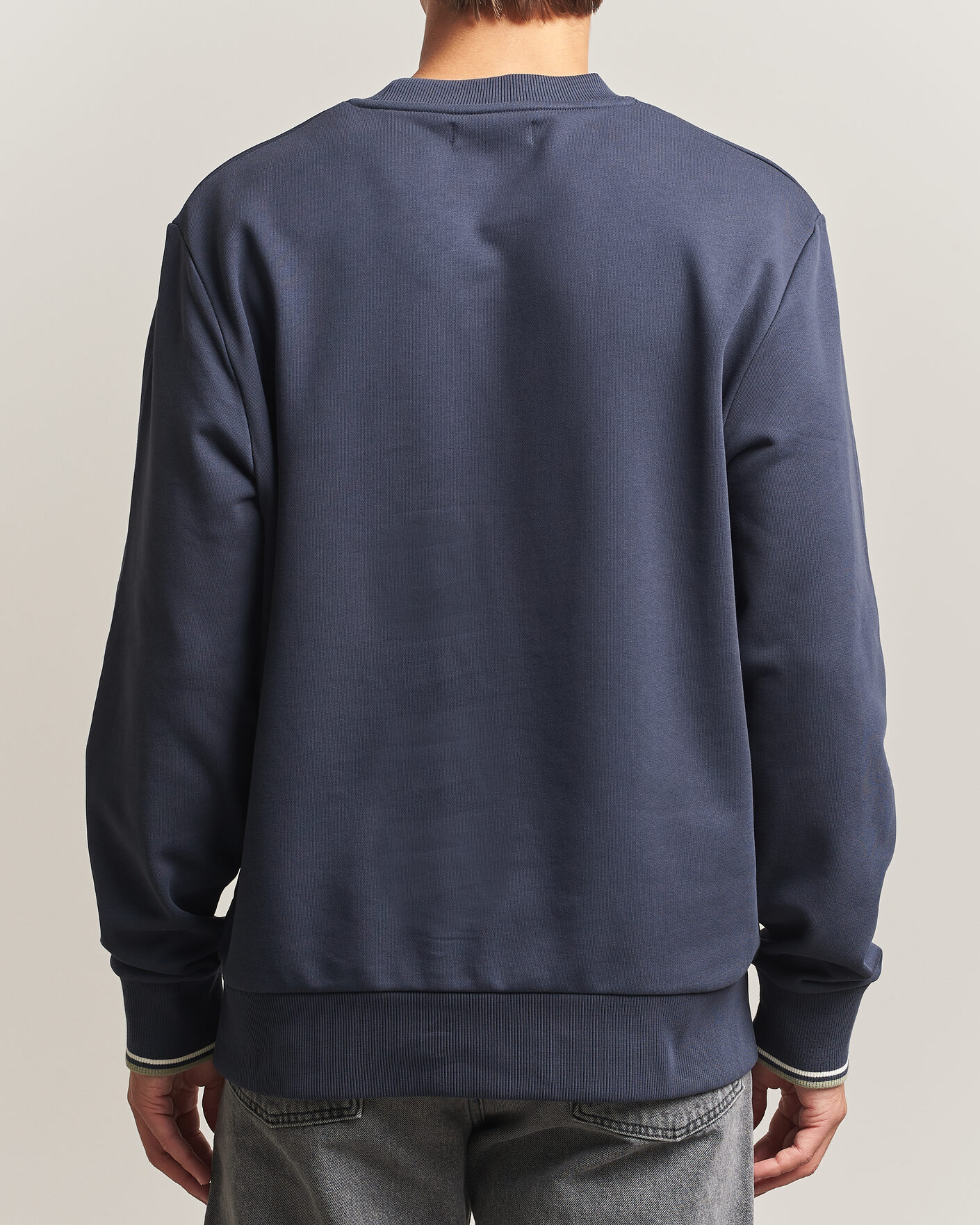 Hombres | Jerséis y prendas de punto | Fred Perry | Crew Neck Sweatshirt Dark Airforce