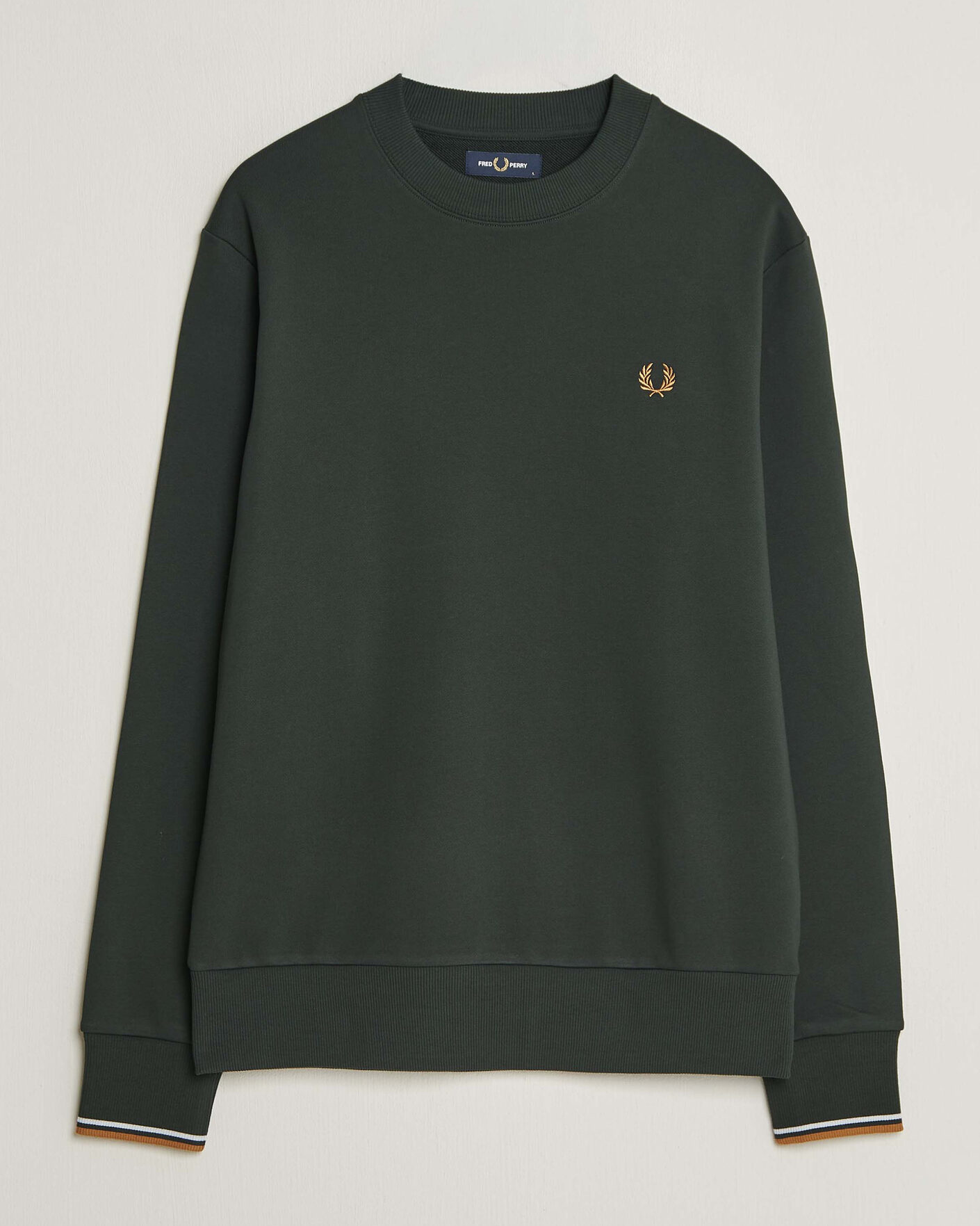 Hombres | Jerséis y prendas de punto | Fred Perry | Crew Neck Sweatshirt Night Green