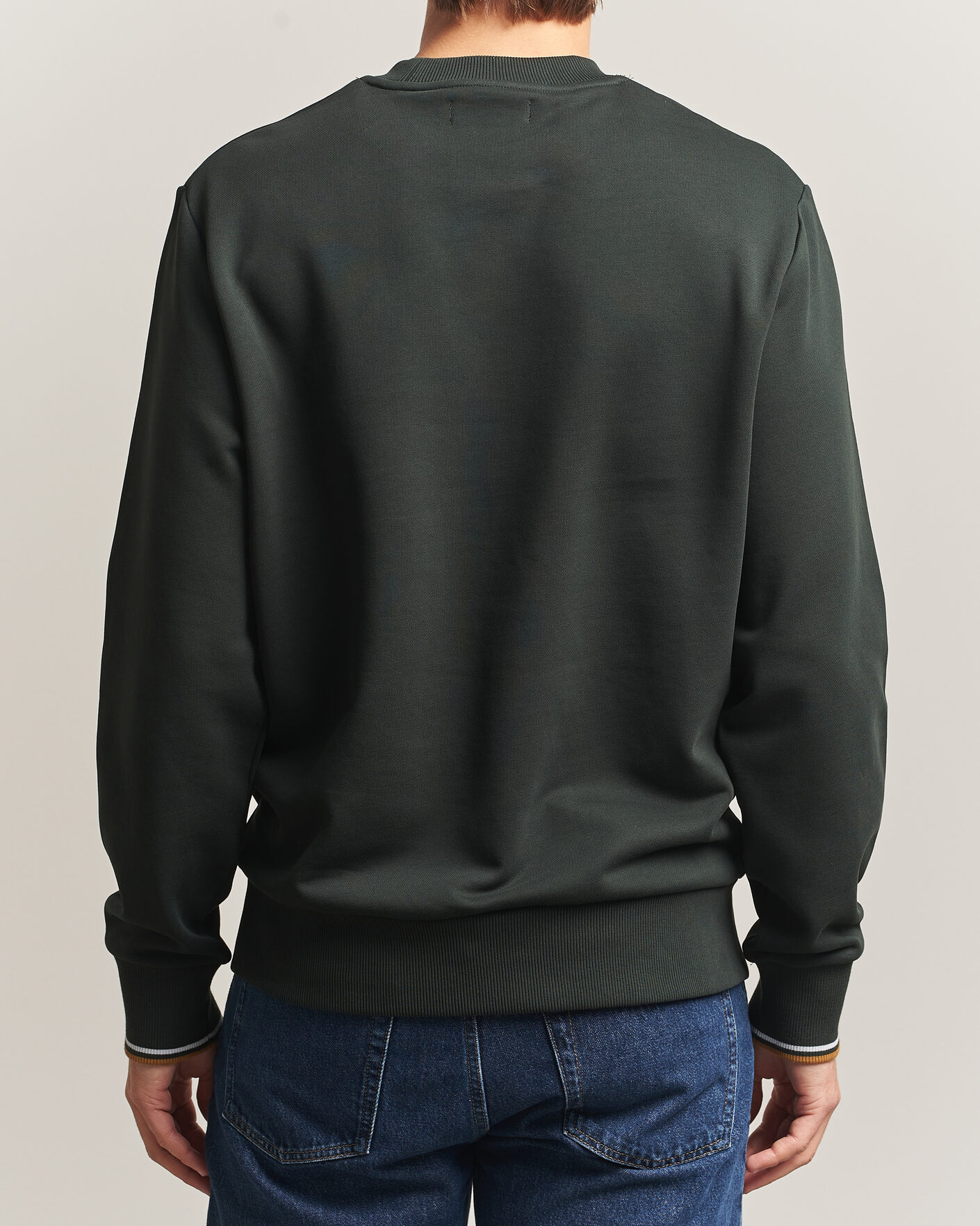 Hombres | Jerséis y prendas de punto | Fred Perry | Crew Neck Sweatshirt Night Green