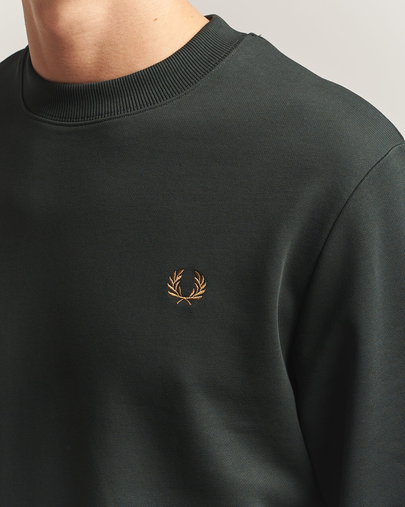 Hombres | Jerséis y prendas de punto | Fred Perry | Crew Neck Sweatshirt Night Green