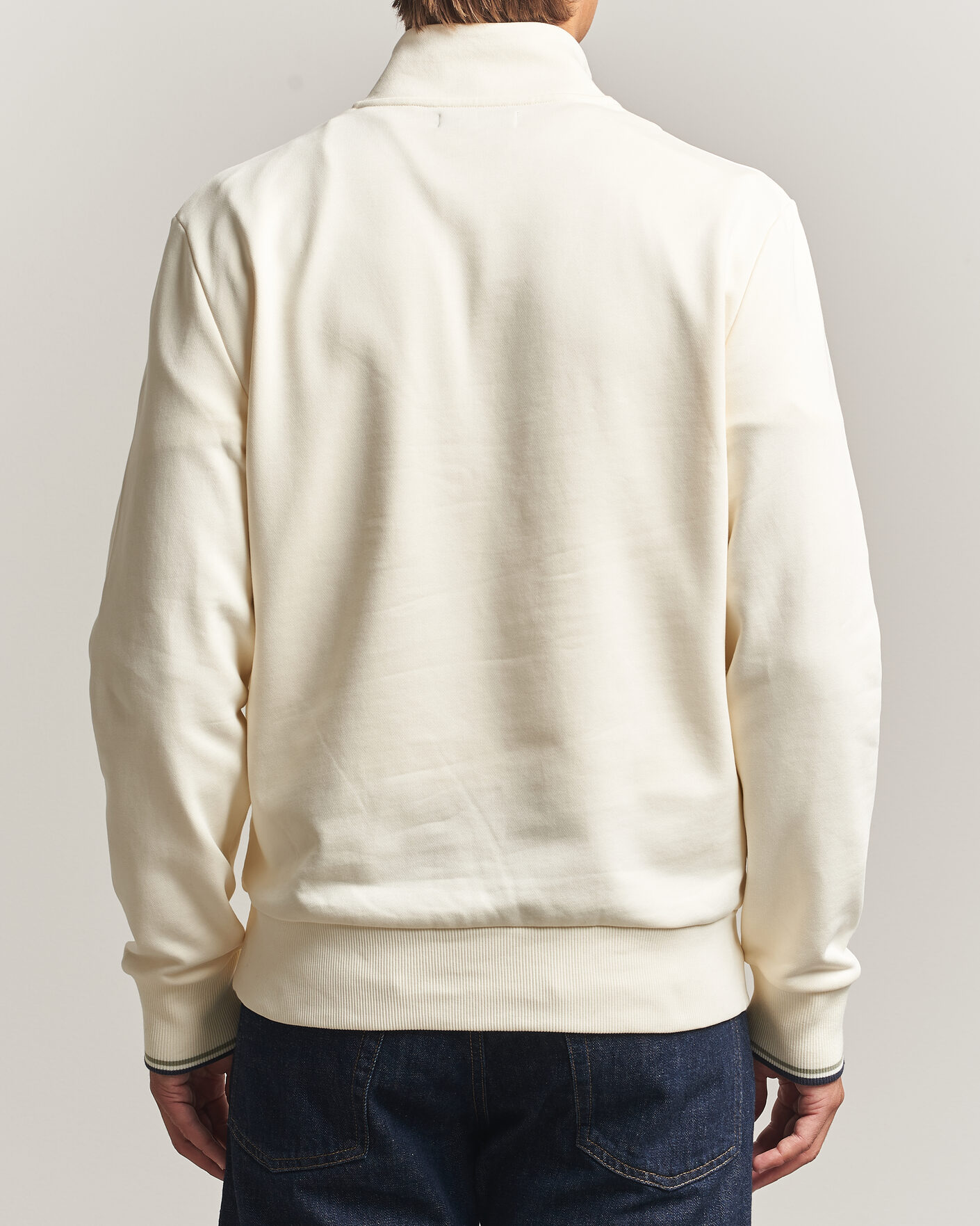 Hombres | Jerséis y prendas de punto | Fred Perry | Half Zip Sweatshirt Ecru
