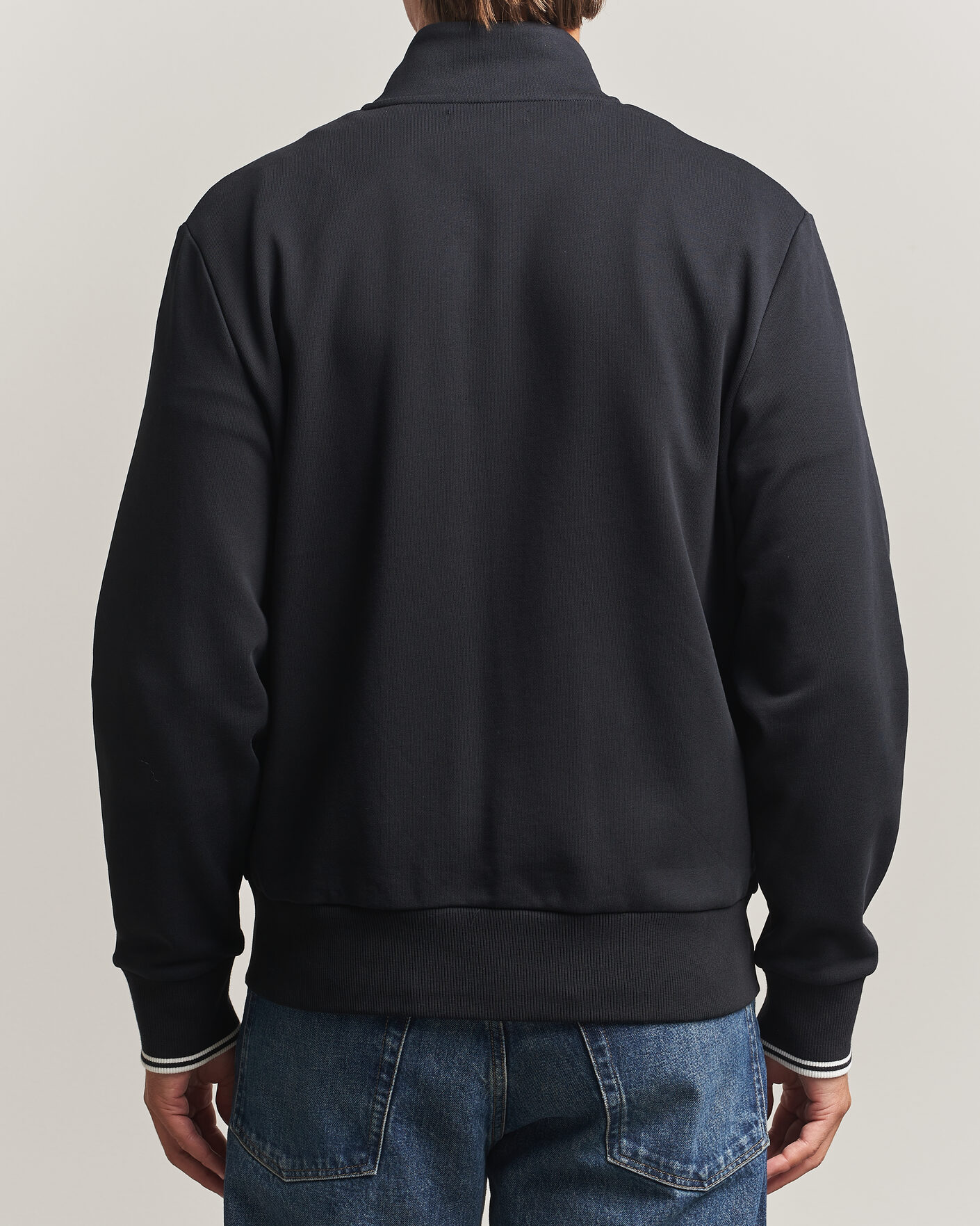 Hombres | Jerséis y prendas de punto | Fred Perry | Full Zip Sweatshirt Black