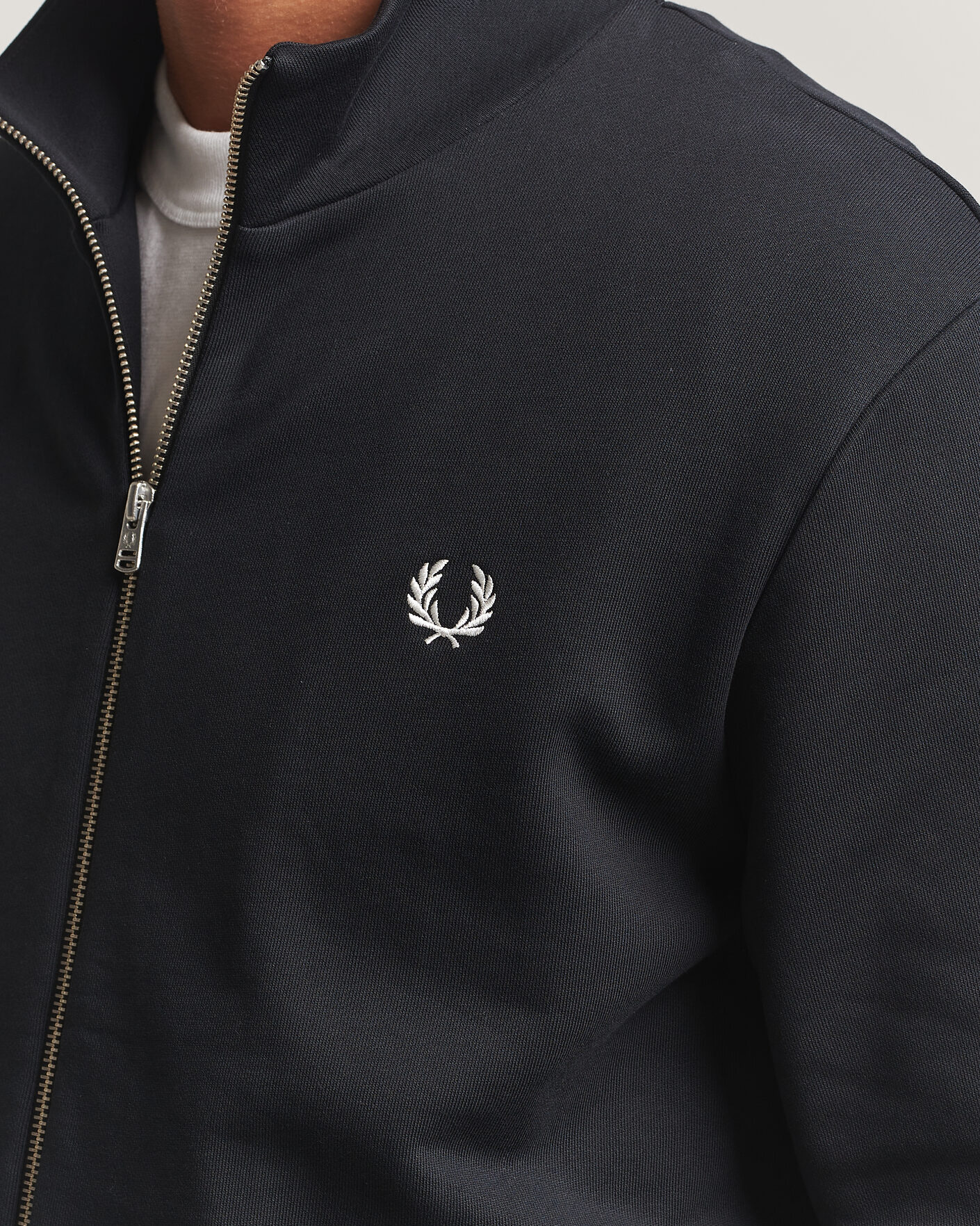 Hombres | Jerséis y prendas de punto | Fred Perry | Full Zip Sweatshirt Black