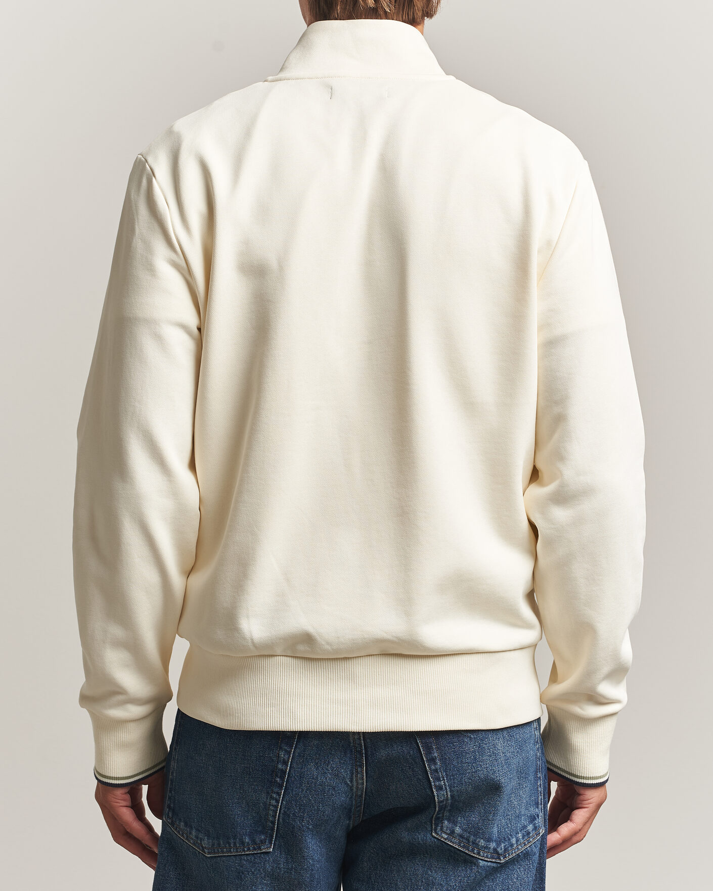 Hombres | Jerséis y prendas de punto | Fred Perry | Full Zip Sweatshirt Ecru