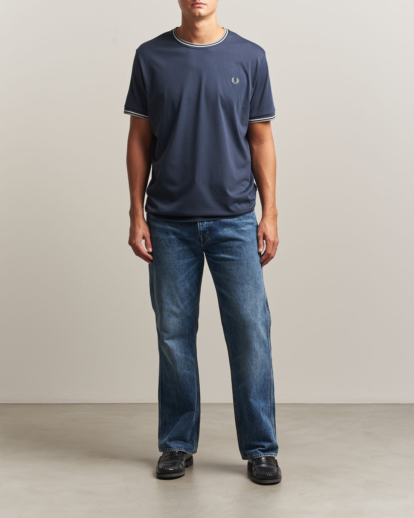 Hombres | Camisetas | Fred Perry | Twin Tipped T-Shirt Dark Airforce