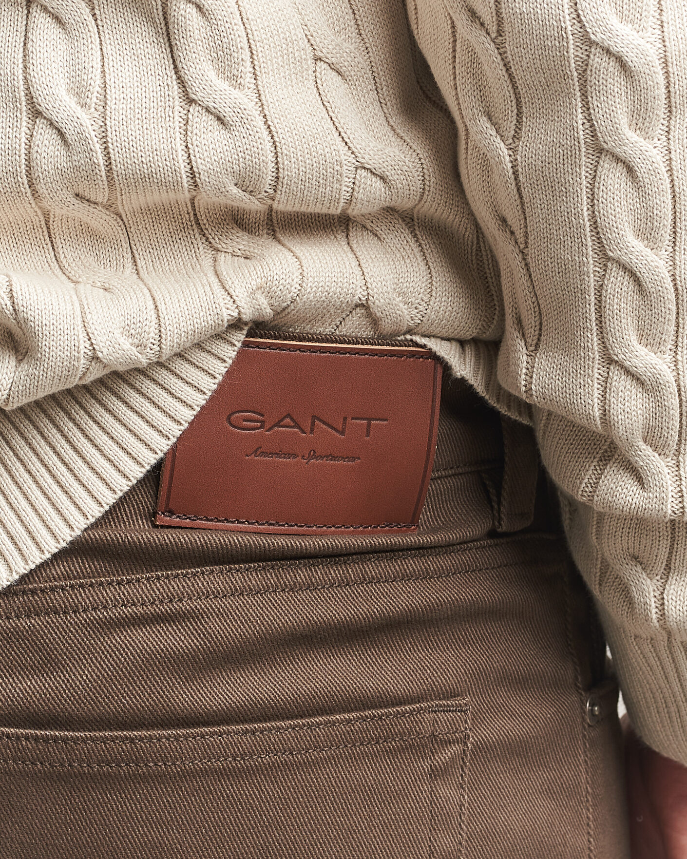 Hombres | Pantalones | Gant | Regular Fit Soft Twill 5-Pocket Pants Shadow Brown