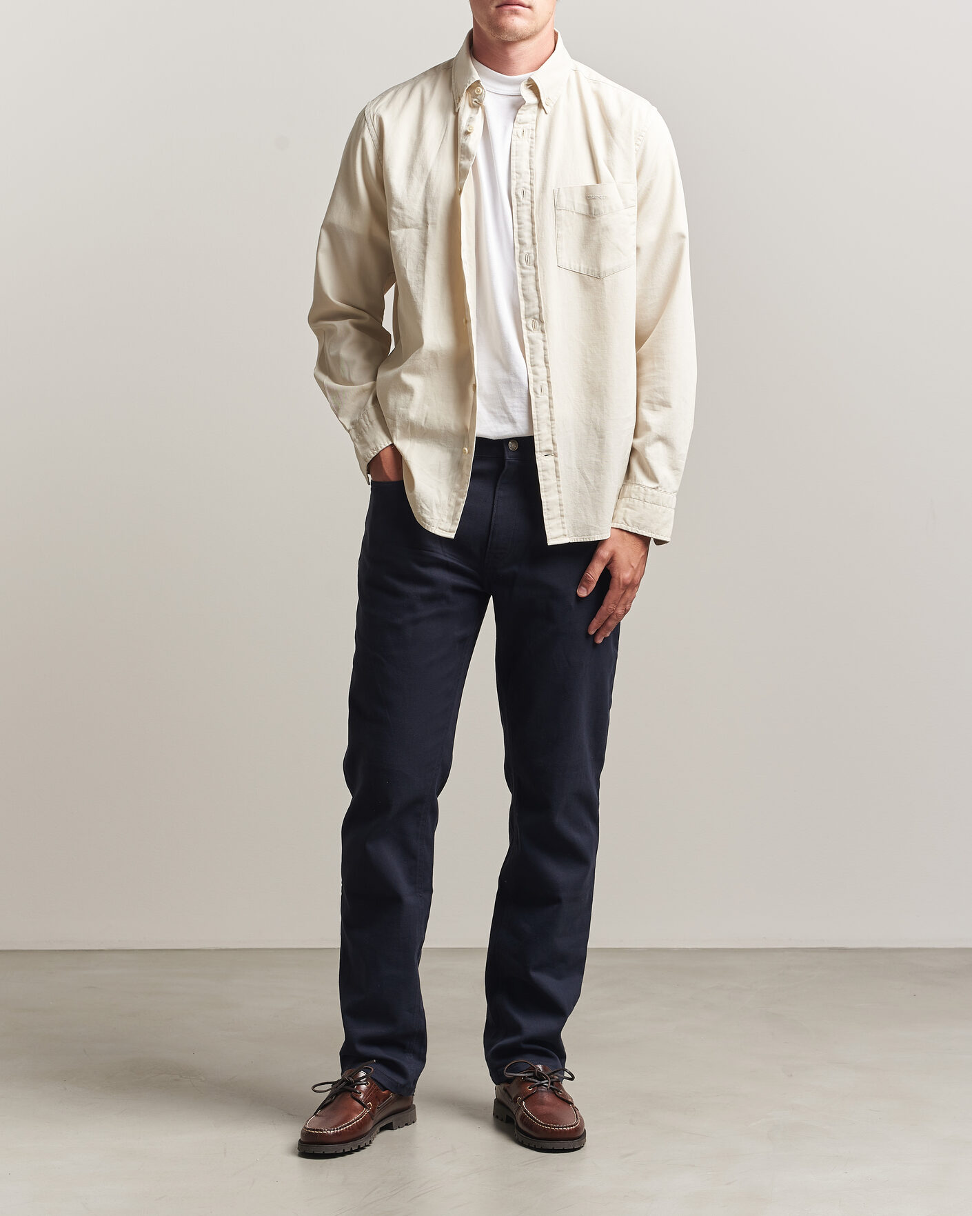Hombres | Pantalones | Gant | Regular Fit Soft Twill 5-Pocket Pants Evening Blue