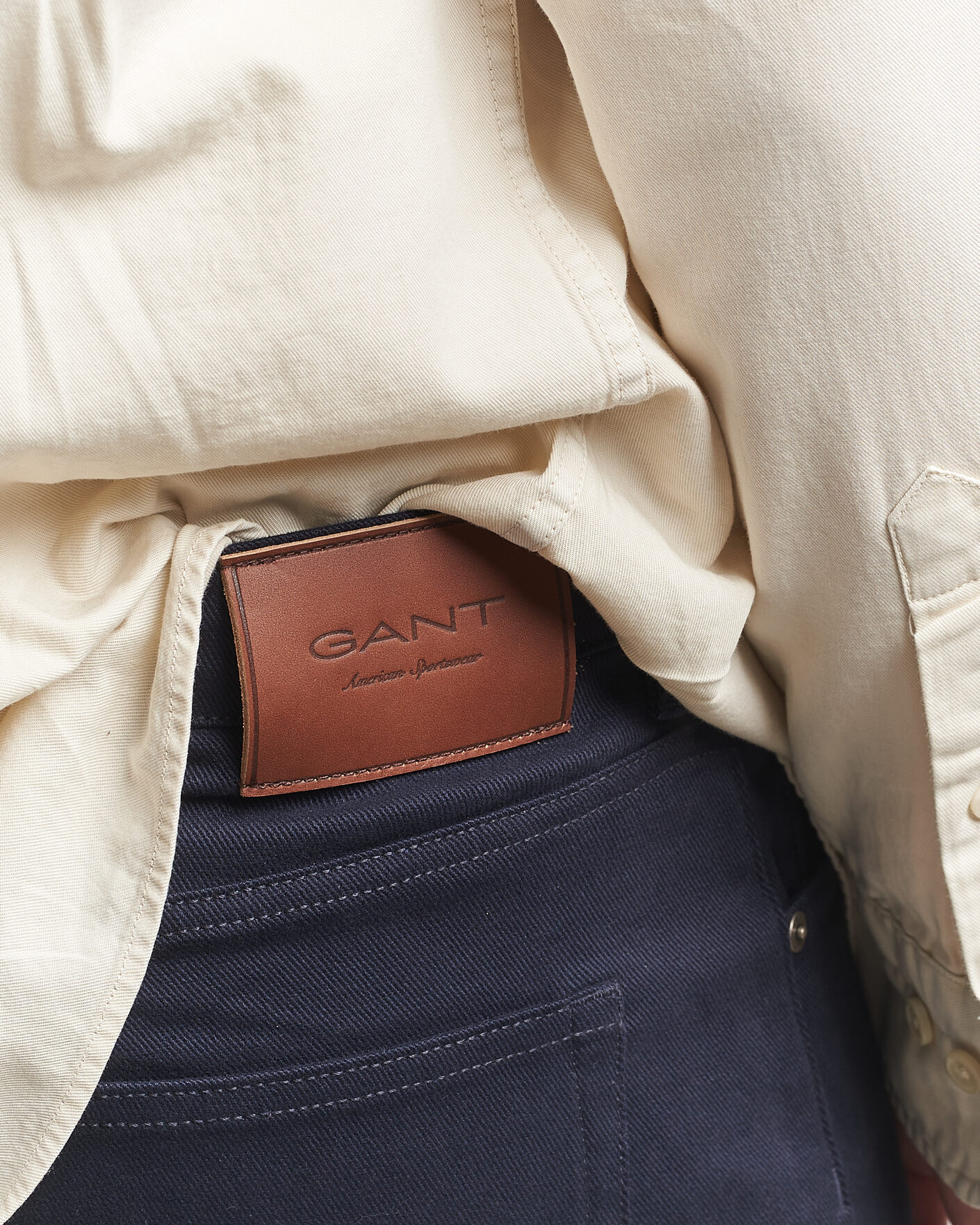 Hombres | Pantalones | Gant | Regular Fit Soft Twill 5-Pocket Pants Evening Blue