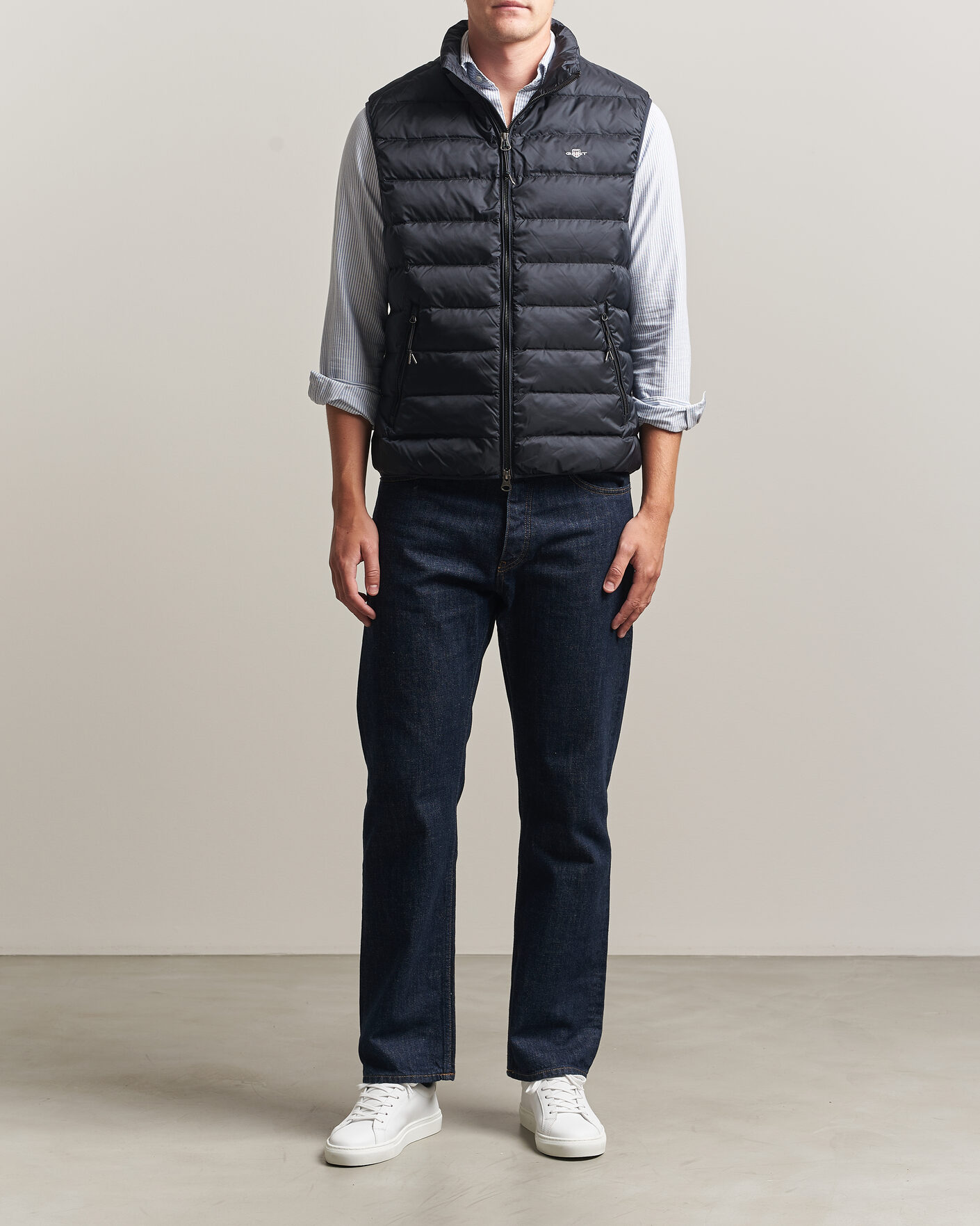 Hombres | Chalecos | Gant | Light Down Vest Black