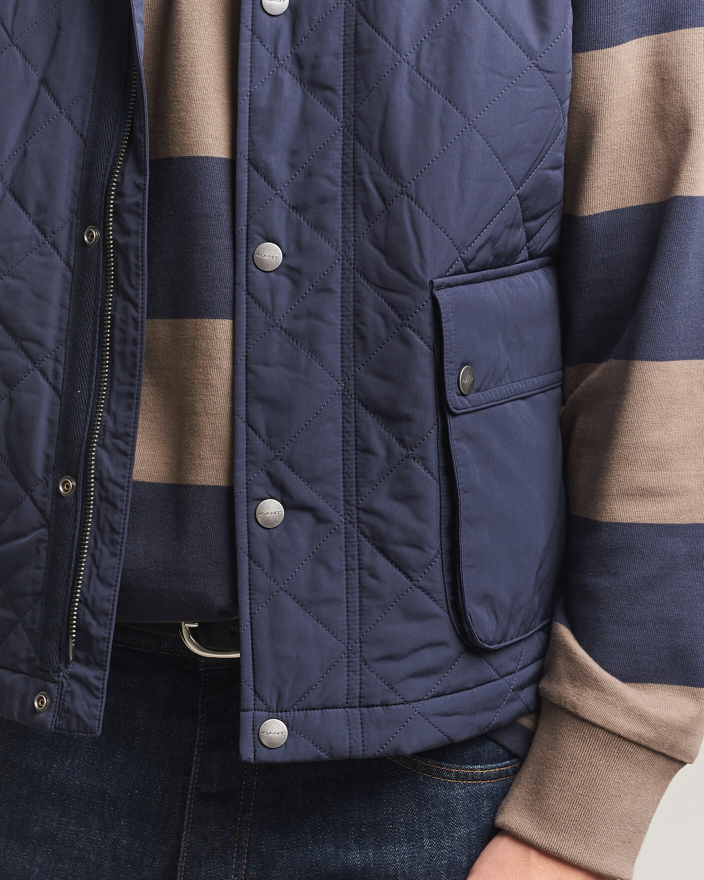 Hombres | Chalecos | Gant | Classic Quilted Vest Evening Blue